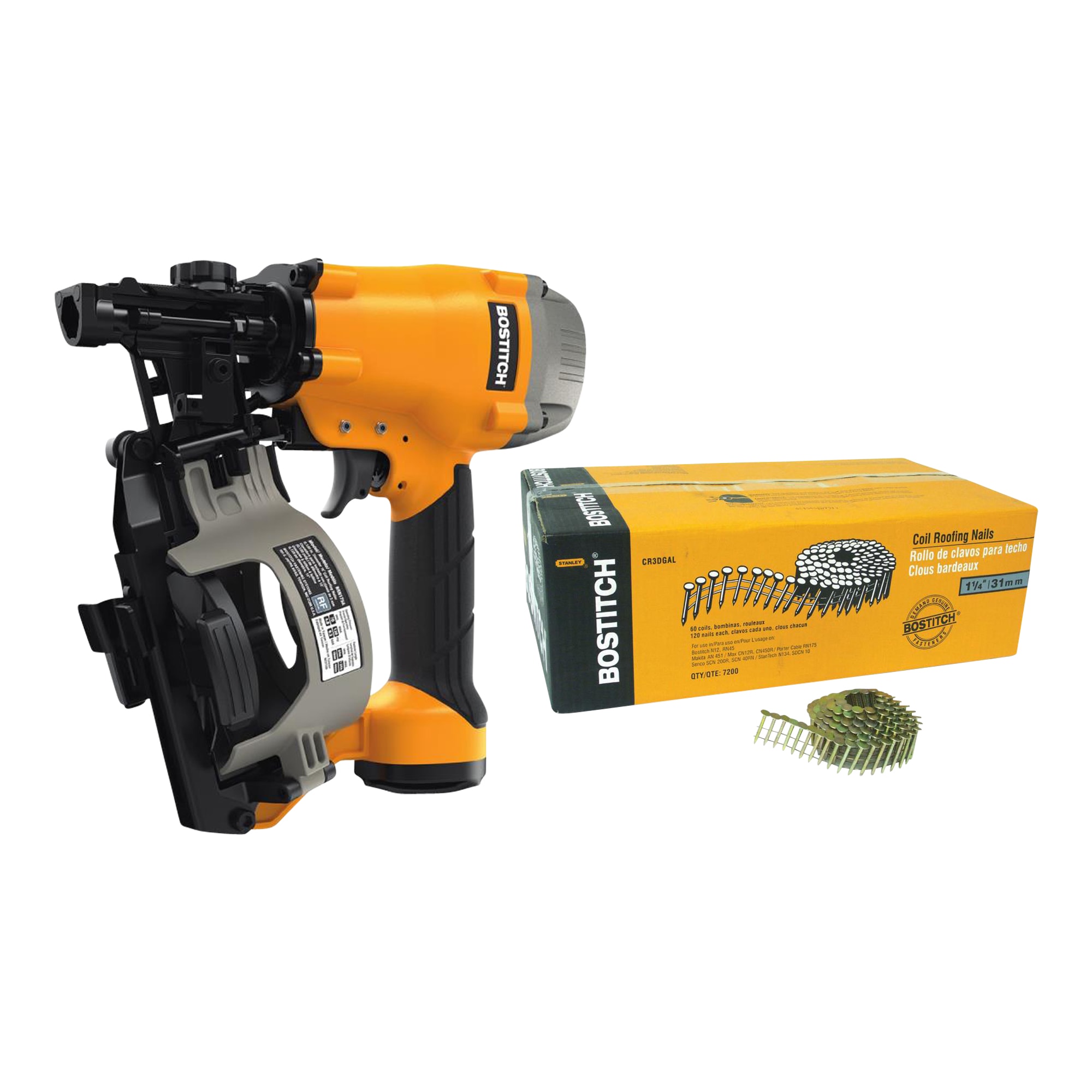 Bostitch BRN175A 15 Degree Coil Roofing Nailer for sale online 