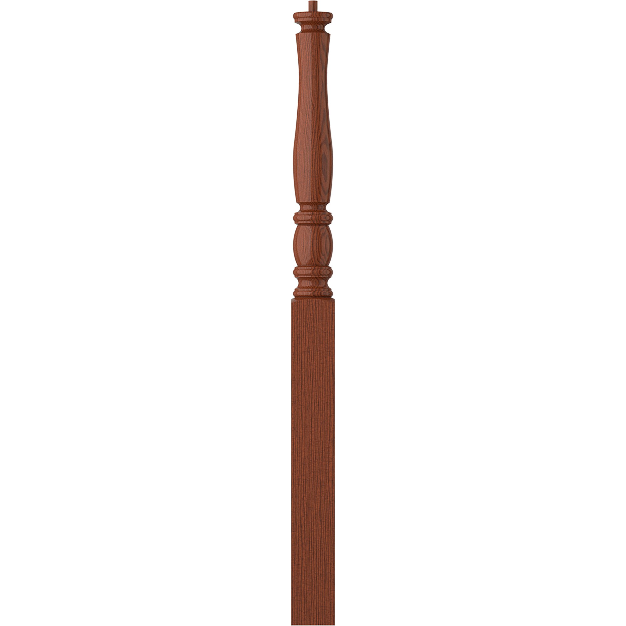 L.J. Smith Stair Systems LJP-3314-BRZC Briarcliffe 3.5-in x 50-in Unfinished Brazilian cherry Starting Stair Newel Post