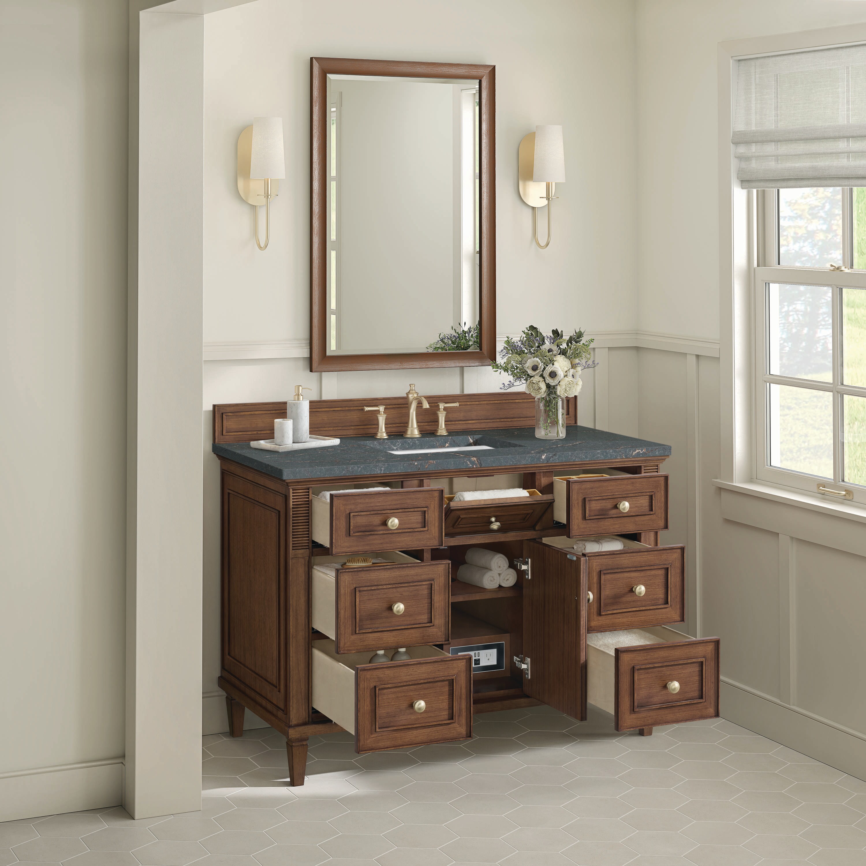James Martin Vanities 424-V48-WLT-3PBL Bath-Vanity-Combo - View #4