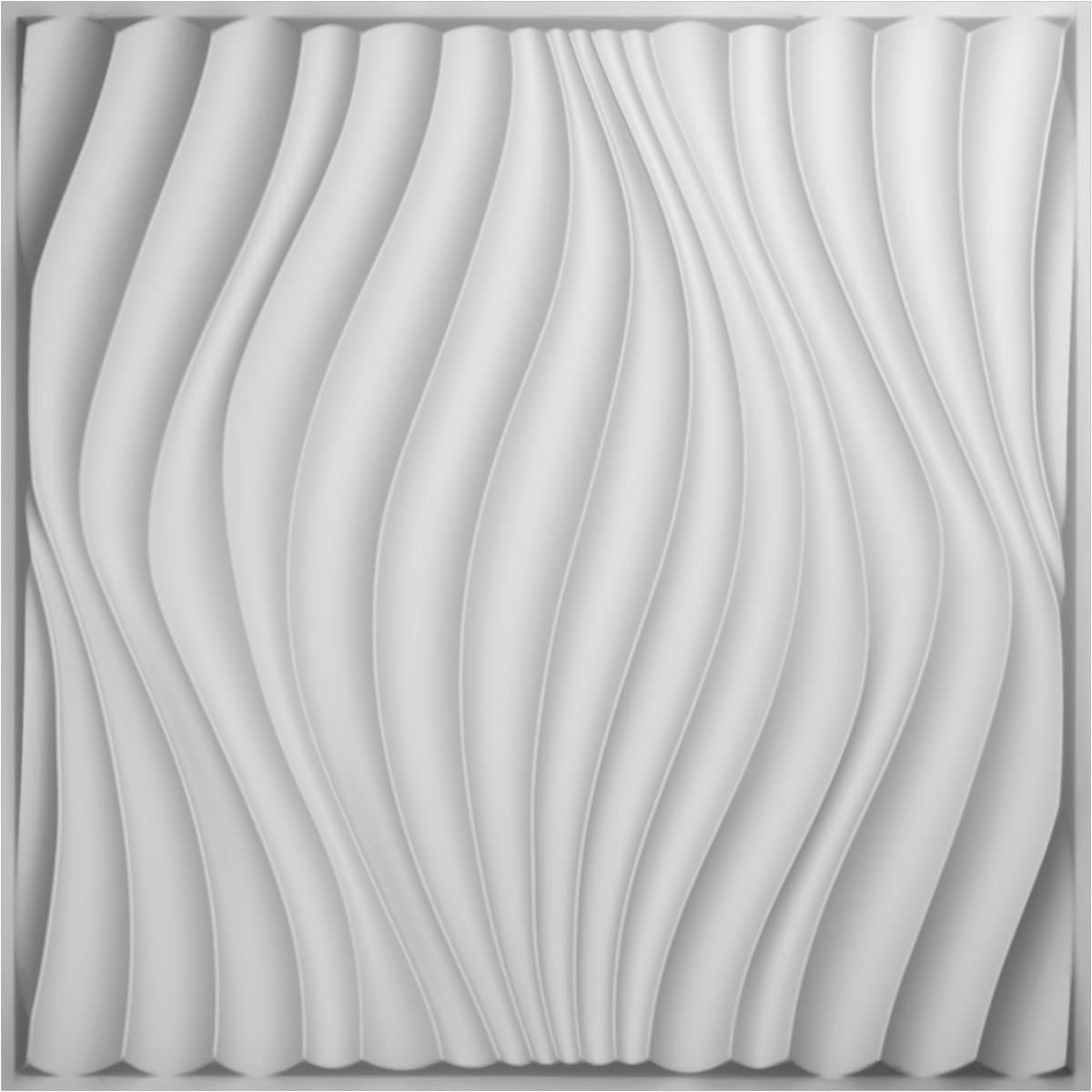 Ekena Millwork WP20X20BWWH-CASE-10 19-5/8-in x 19-5/8-in Embossed Paintable/Stainable White PVC Abstract Wall Panel ( 10 -Pack, Covers 26.75-sq ft )