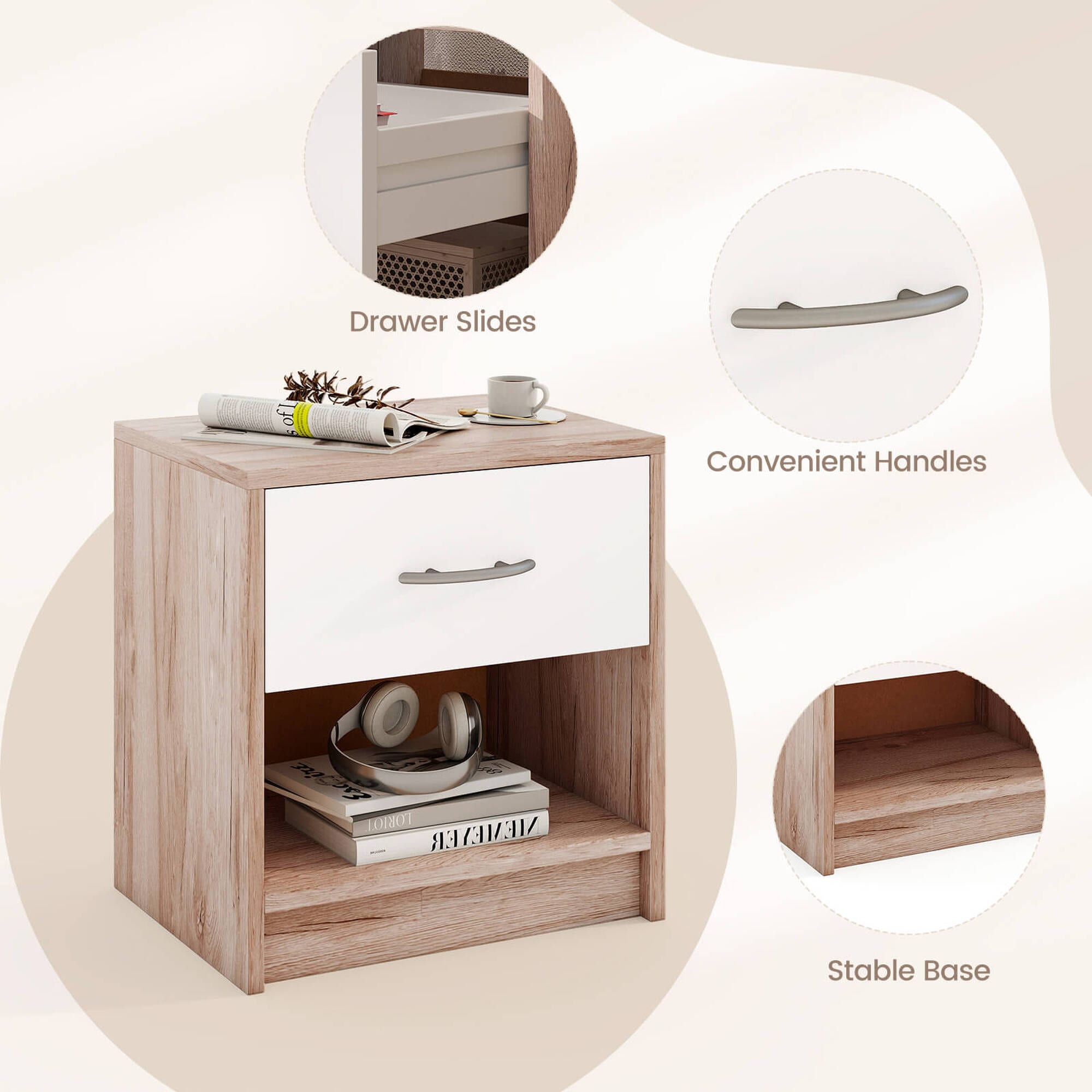 Costway HCST05148 nightstands - View #4