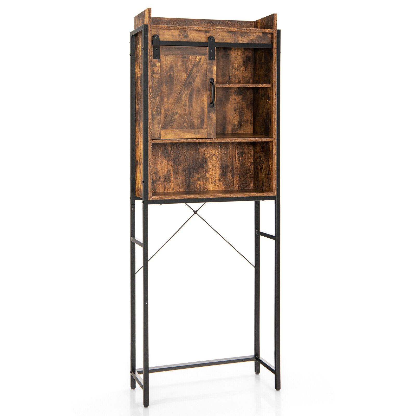 Forclover HYFE-7886CF 25-in x 67.5-in x 9.5-in Brown Bathroom Wall Cabinet