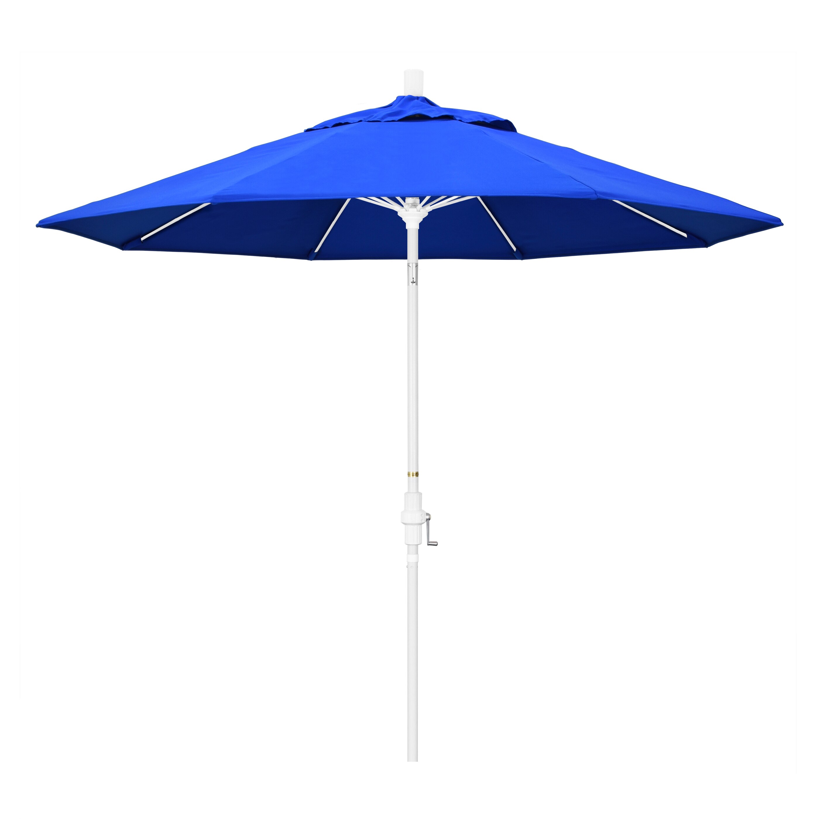 California Umbrella GSCUF908170-5401 9-ft Aluminum Blue Auto-tilt Market Patio Umbrella