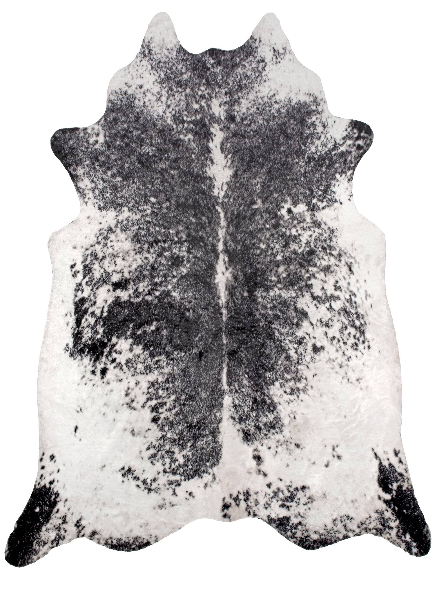 nuLOOM GLCA01B-5067 Cattle 5 x 7 (ft) Loomed Synthetic Black Irregular Indoor Animal print Global Area rug
