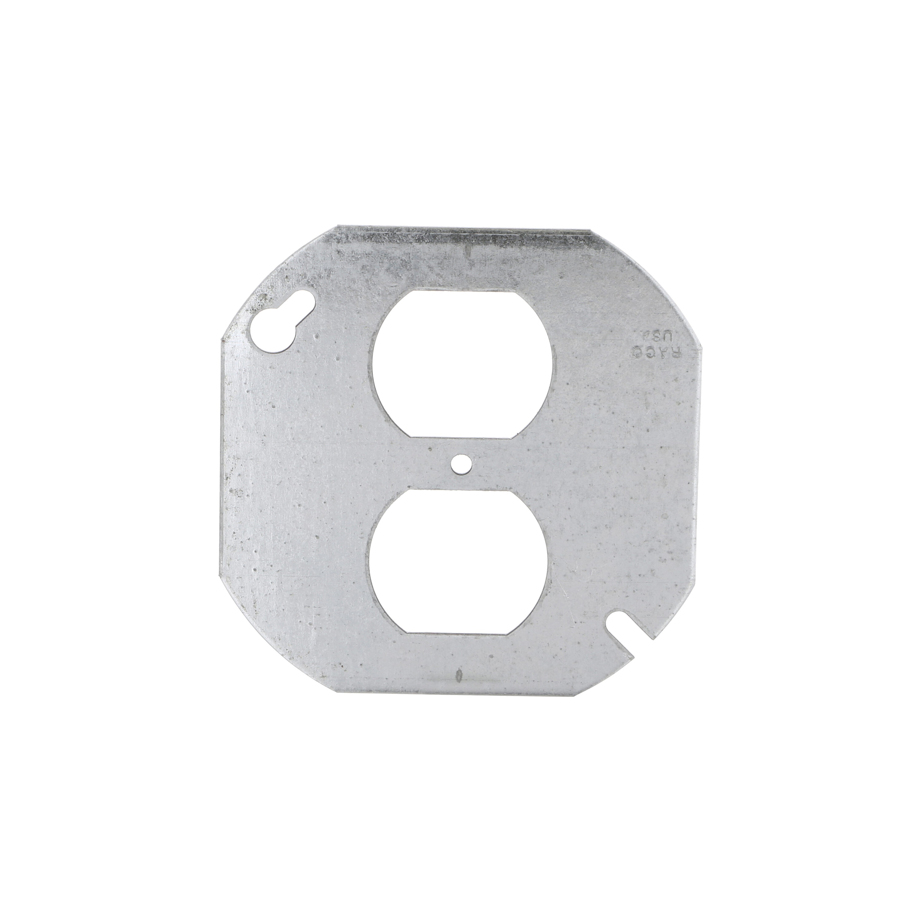 Hubbell RACO 1-Gang Round Silver Metal Electrical Box Cover in the ...