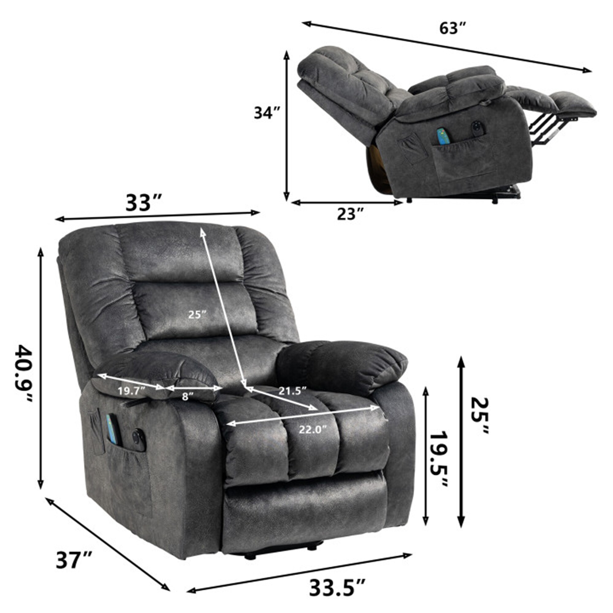 WELLFOR CAN-CR489 recliners - View #20