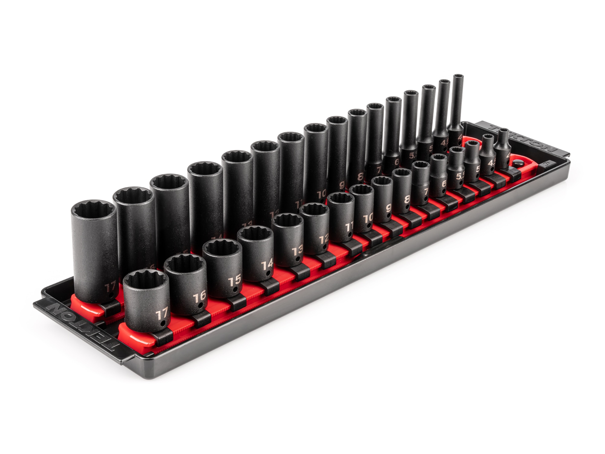 TEKTON SID90204 32 -Piece Metric 1/4-in Drive Set 12-point Impact Socket Set