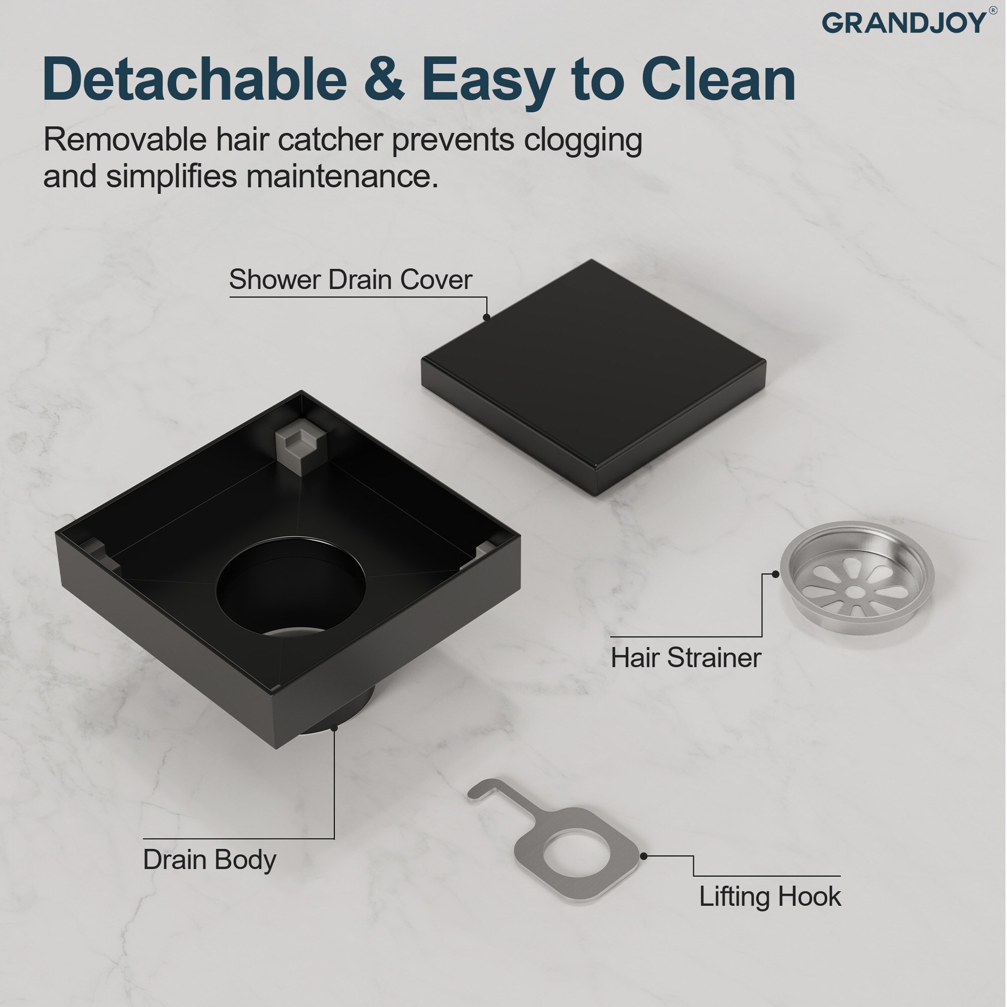 GRANDJOY SGF30GJ-65-BL Drains-Flanges - View #9