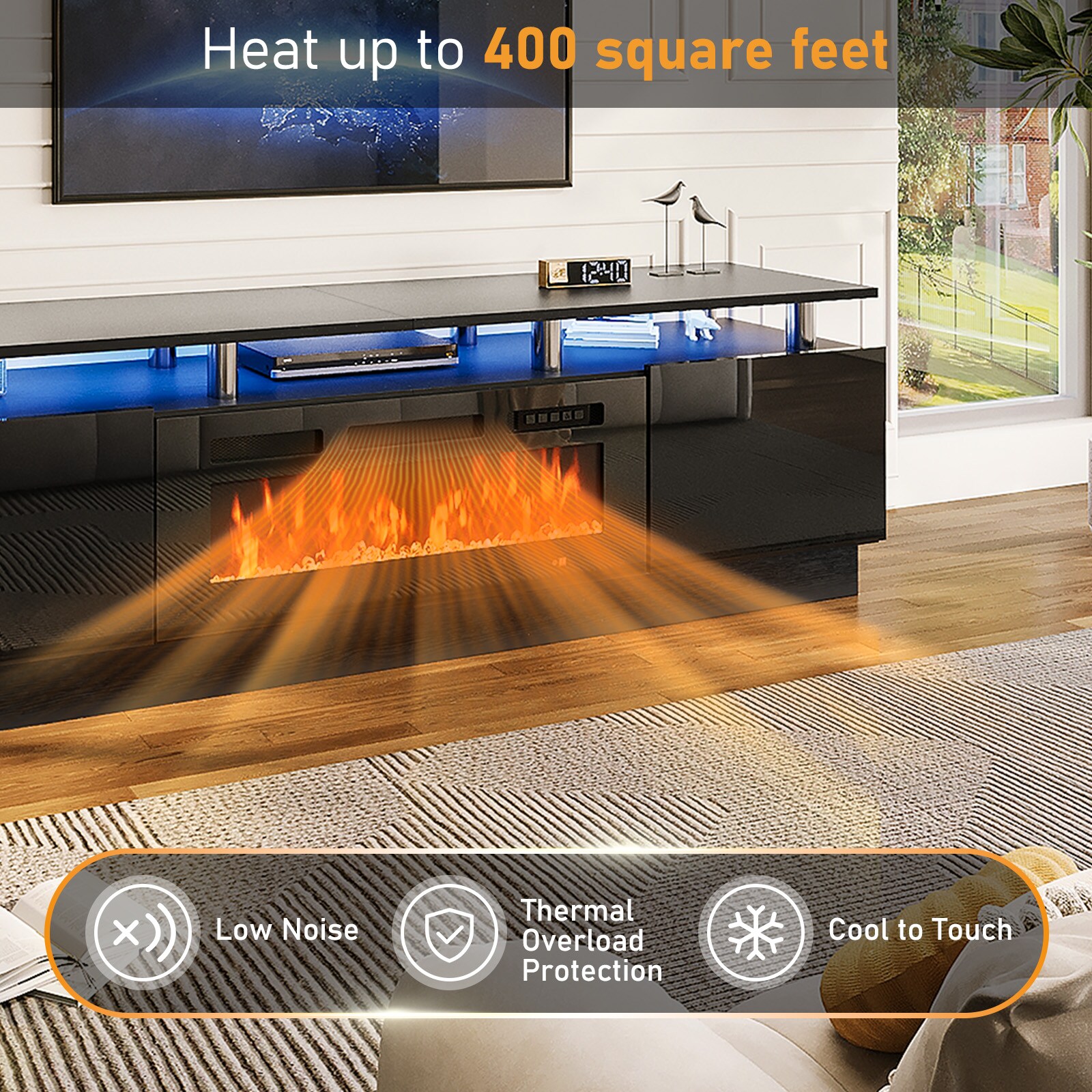 Bapipro TE25A1480B Electric-Fireplaces - View #4