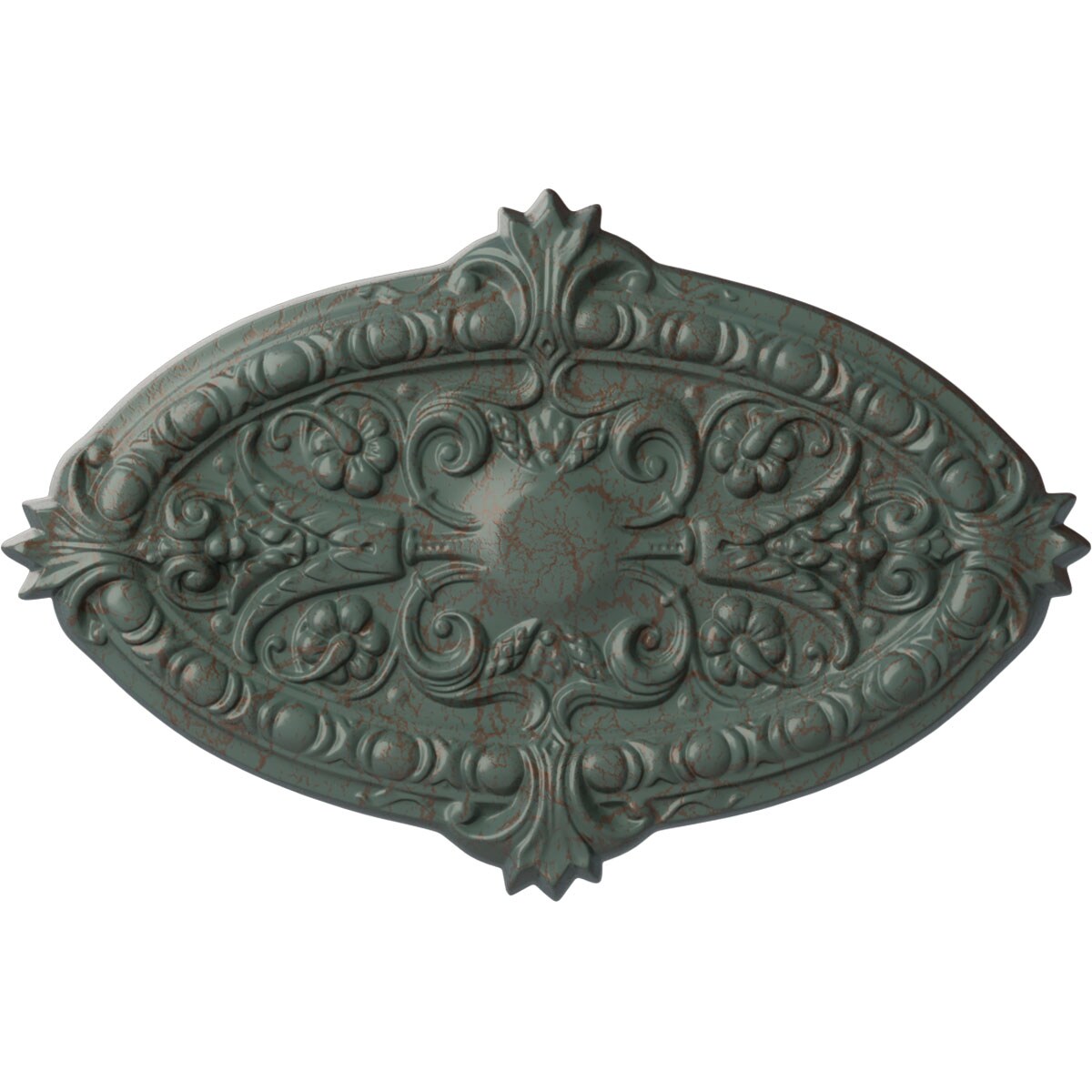 Ekena Millwork CM26MRCBC Marcella 17.25-in W x 26.75-in L Painted Cloud Burst Crackle Polyurethane Whole Ceiling Medallion