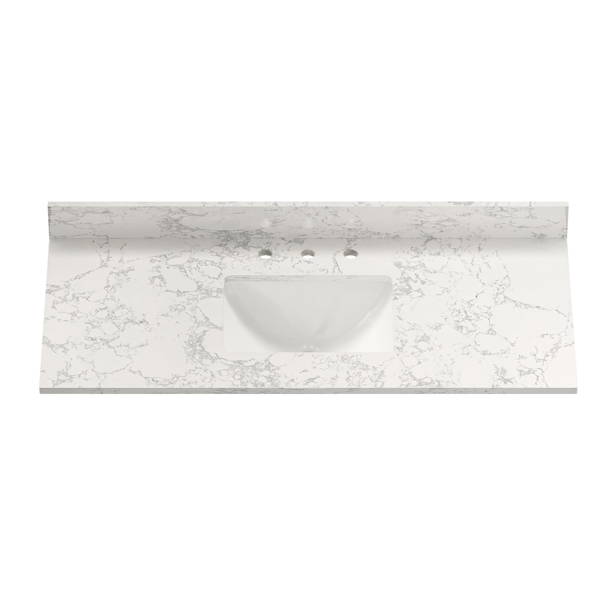 CASAINC MTL-50921987 49-Inches x 22-Inches Carrara white Engineered marble Undermount Single sink 3-Hole Bathroom Vanity Top