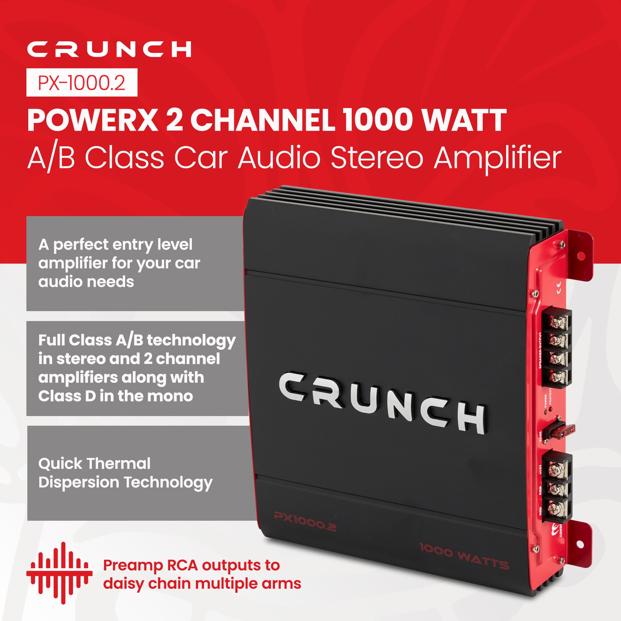 Crunch PX-1000.2 Mobile-Audio - View #2