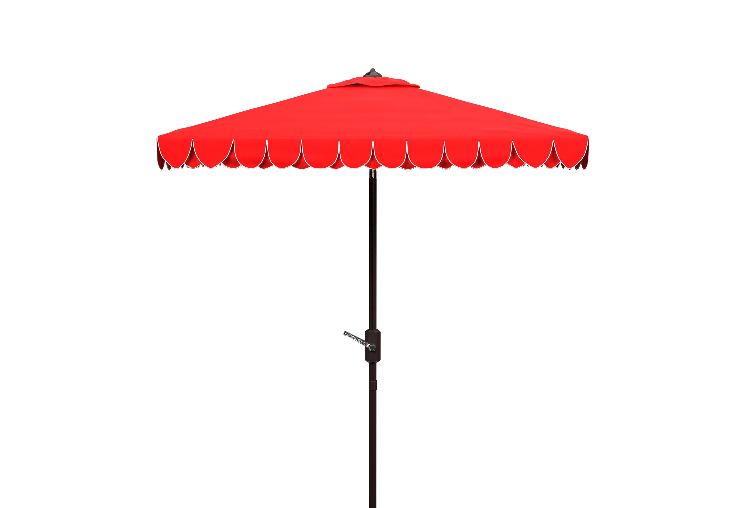 Safavieh PAT8406D 7.5-ft Aluminum Red Auto-tilt Market Patio Umbrella