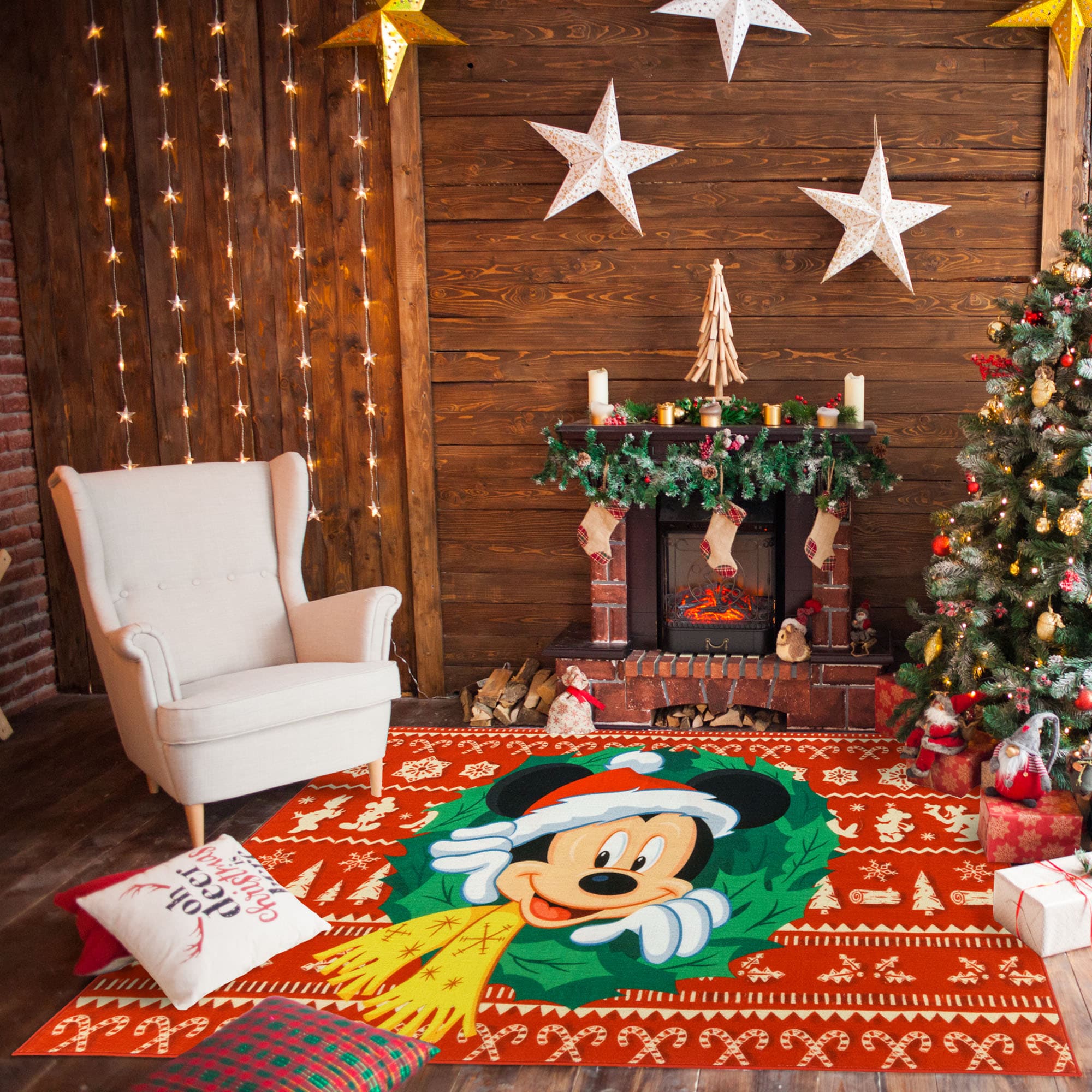 Disney 78-in Wreath Rug in the Outdoor Christmas Decorations ...