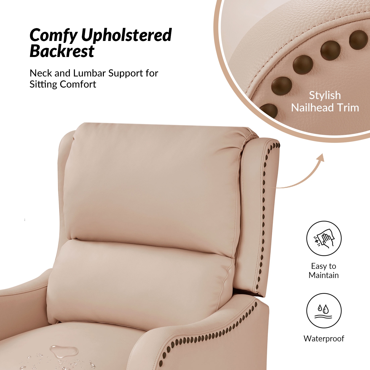 14 Karat Home RCLB0052-PINK recliners - View #5