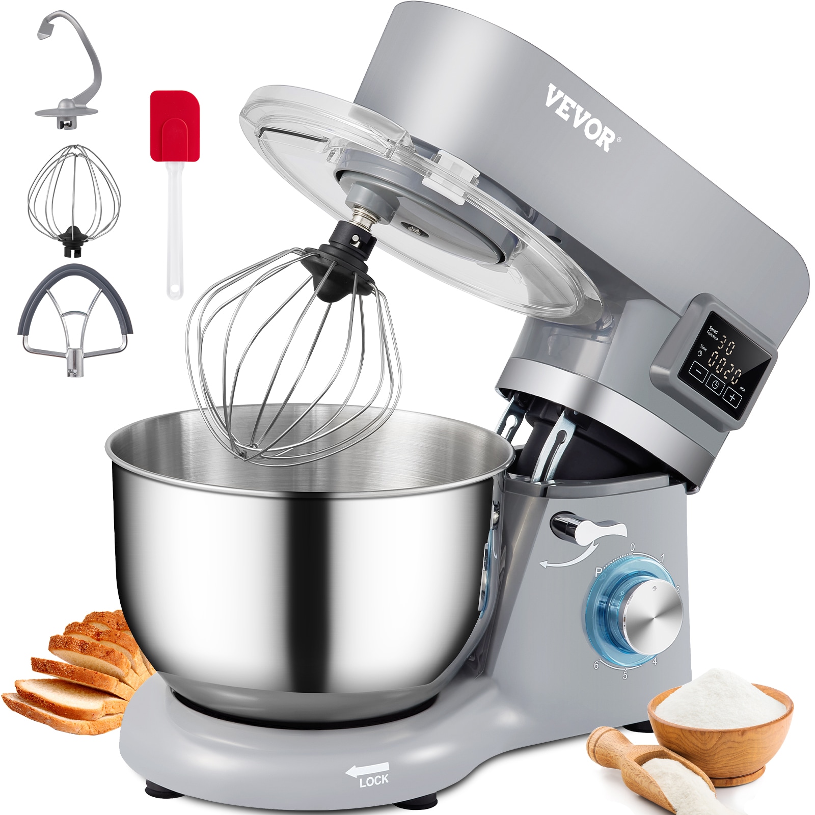 VEVOR 6 Speeds 660W 5.8Qt Stand Mixer Stainless Steel 5.8-Quart Commercial/Residential Bowl-lift Stand Mixer XRLLSJBJHHBDFN8Q4V1 Sansujyuku sansujyuku.com