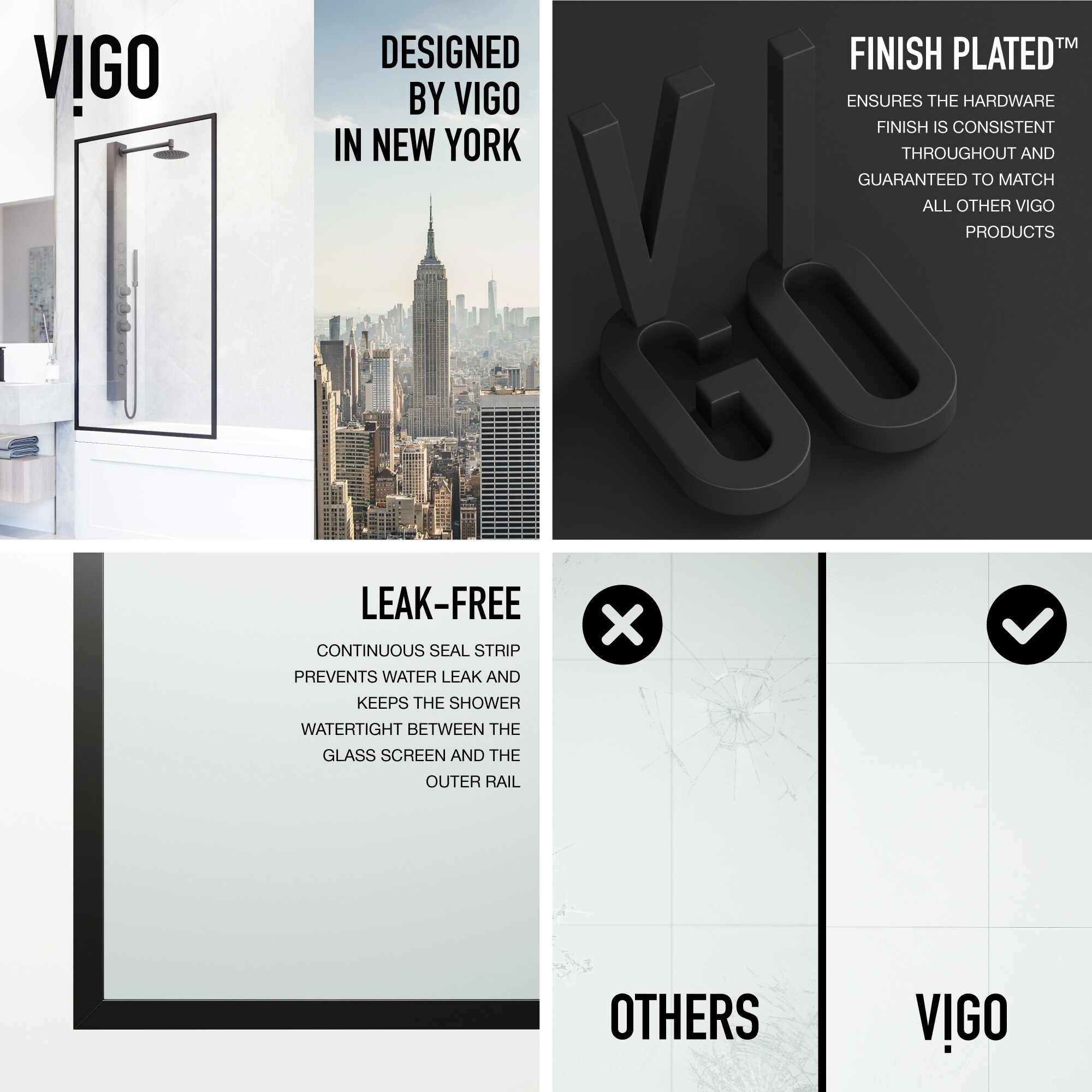 VIGO VG6077MBCL3462 Bathtub-Doors - View #4