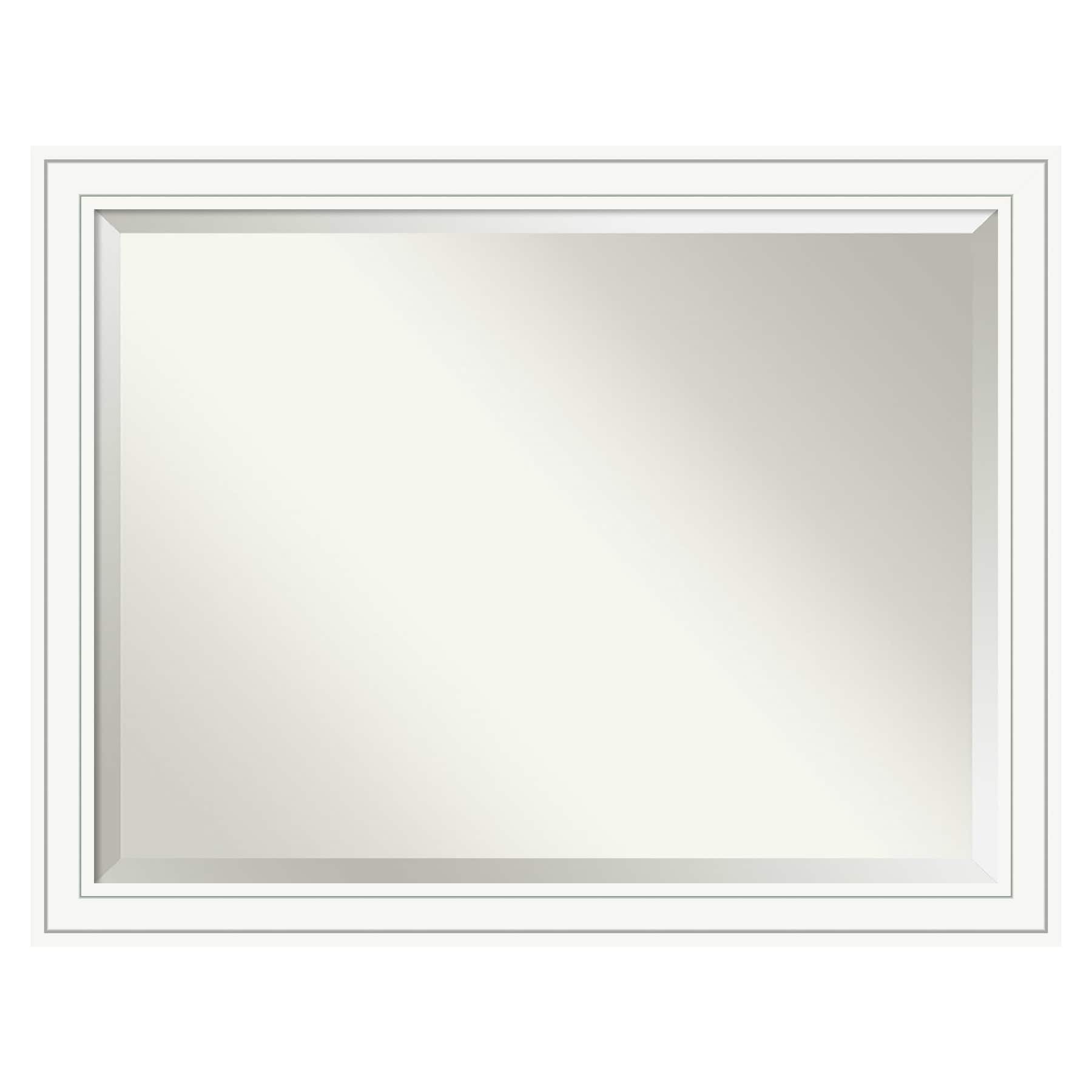 Amanti Art DSW3940077 Craftsman 44.88-Inches x 34.88-Inches Framed Rectangle Bathroom Vanity Mirror ( Satin White )