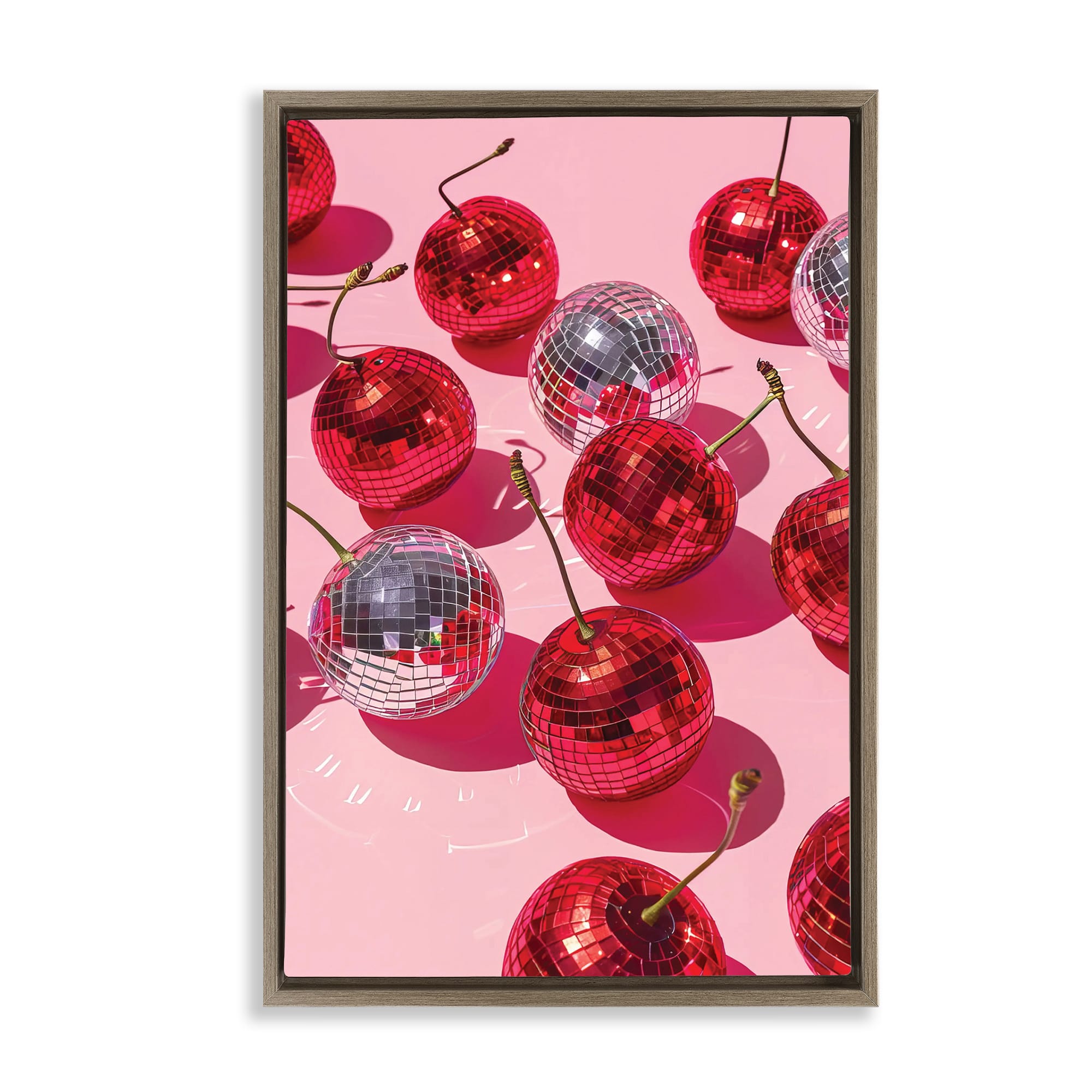 Stupell Industries BT-653-FFE-16X24 Cherry Picked Disco Floating Frame design by LSR Design Studio