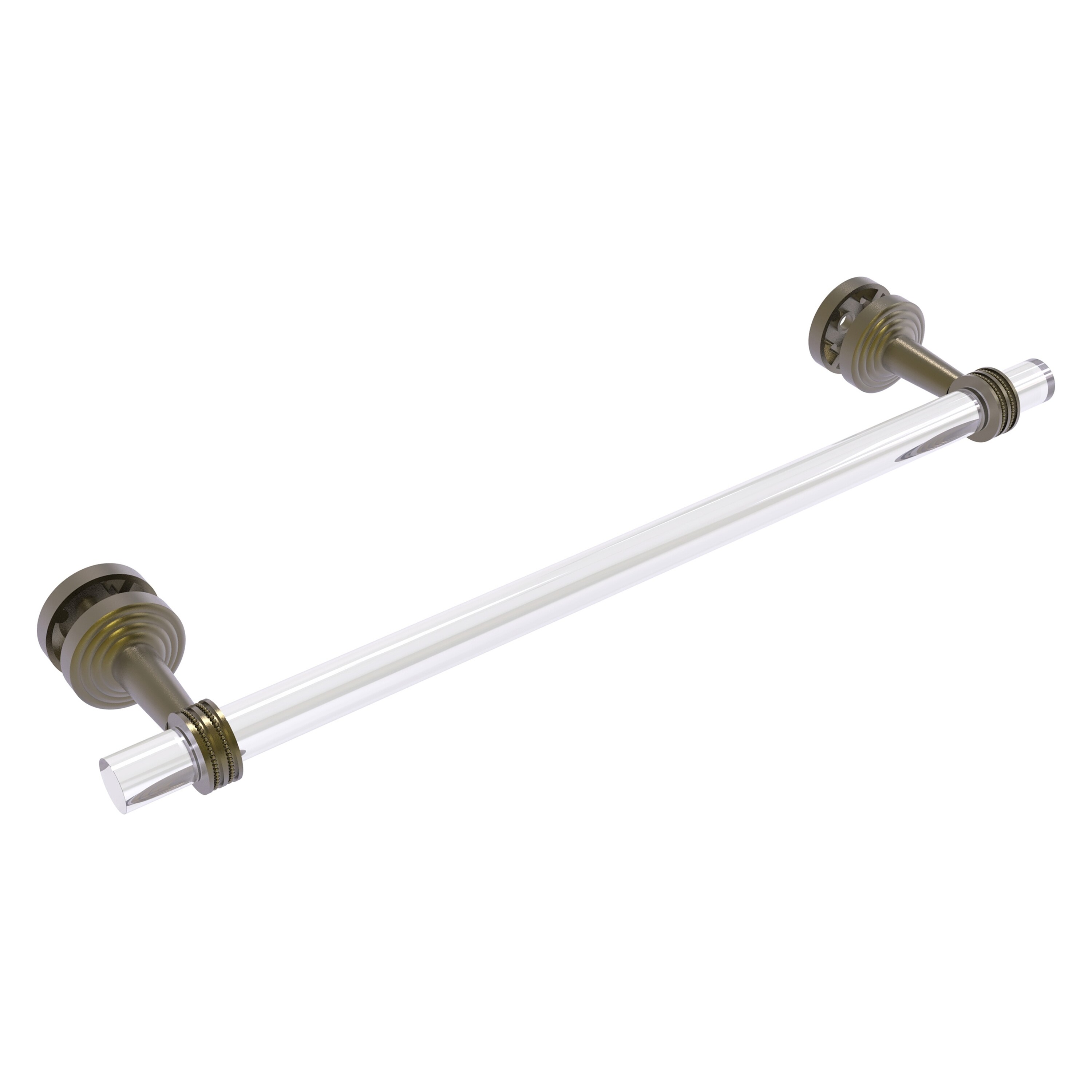 Allied Brass PB-41D-SM-18-ABR Pacific Beach 18-in Antique Brass Wall mount Single Towel Bar