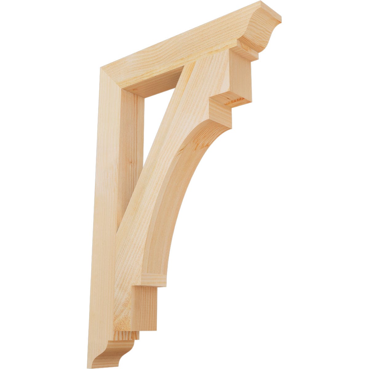 Ekena Millwork BKT04X24X36MRC01RDF Merced traditional rough sawn 4-in x 24-in x 36-in Douglas fir Brown Wood Standard bracket