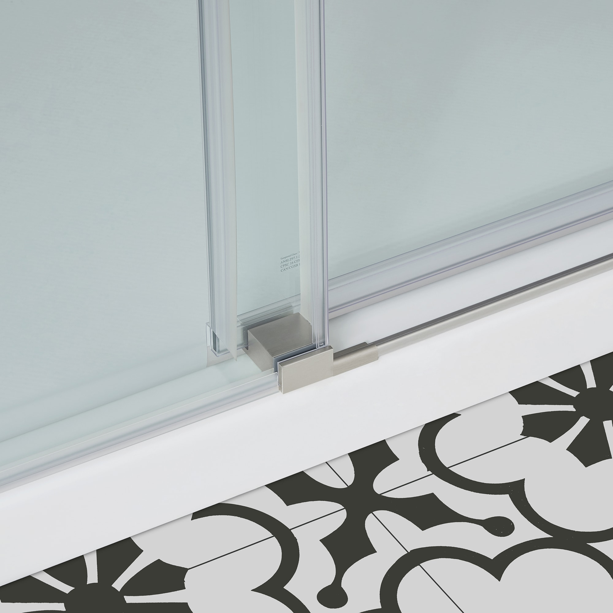 Bel 32" x 60" Satin Nickel Frameless Alcove Shower Kit