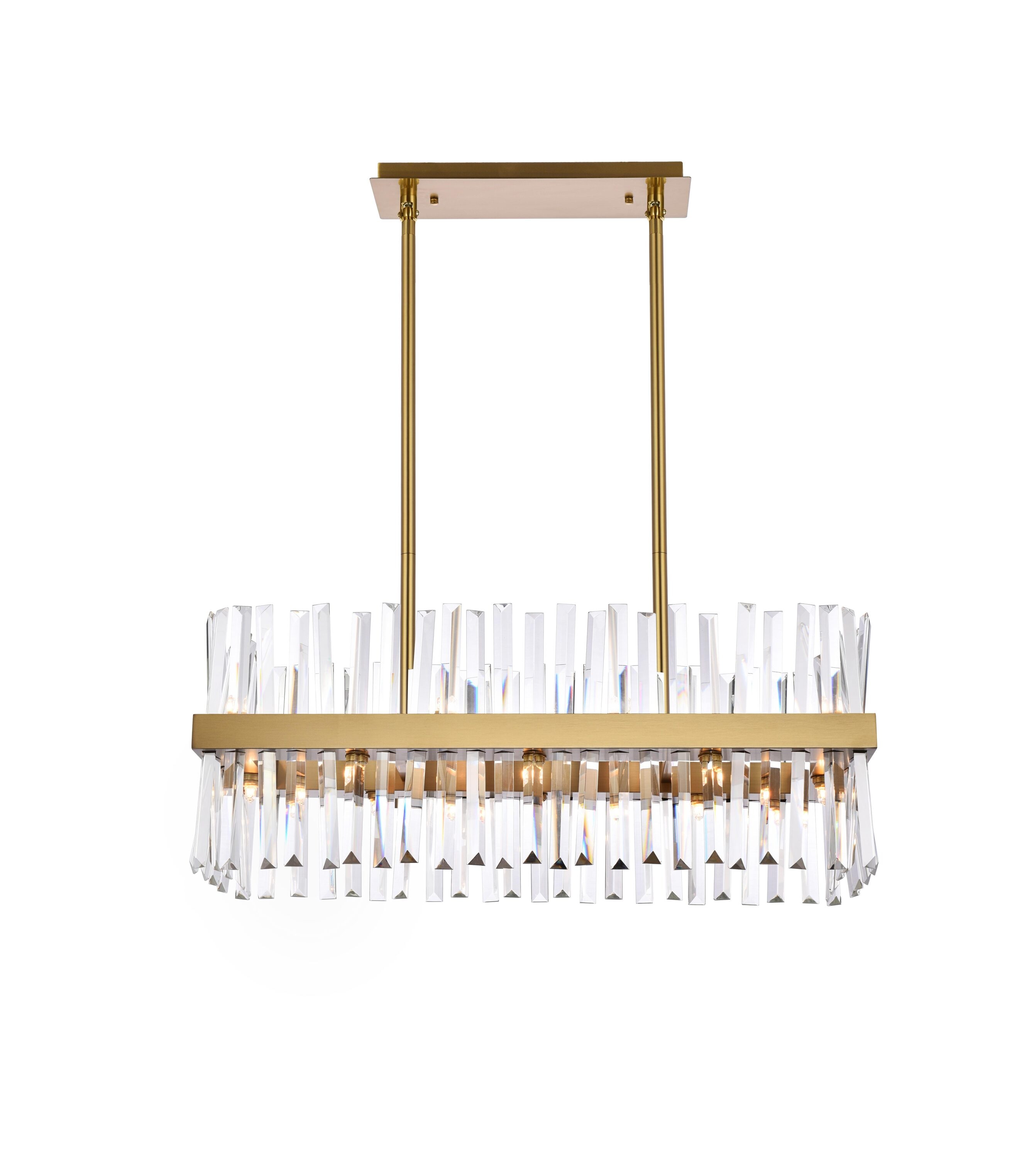 Serephina Satin Gold 16-Light Crystal Chandelier