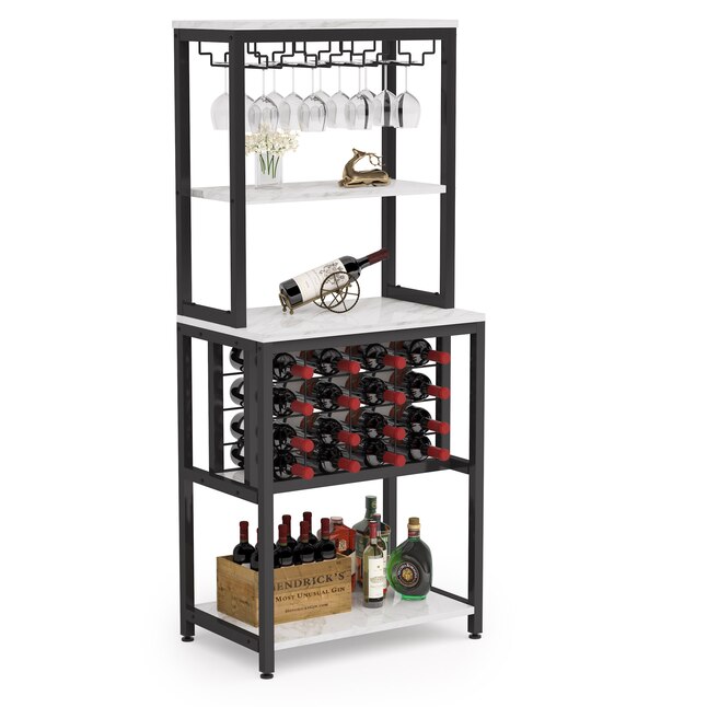 Tribesigns 50 Bottle White Wood Wine Rack At Lowes Com
