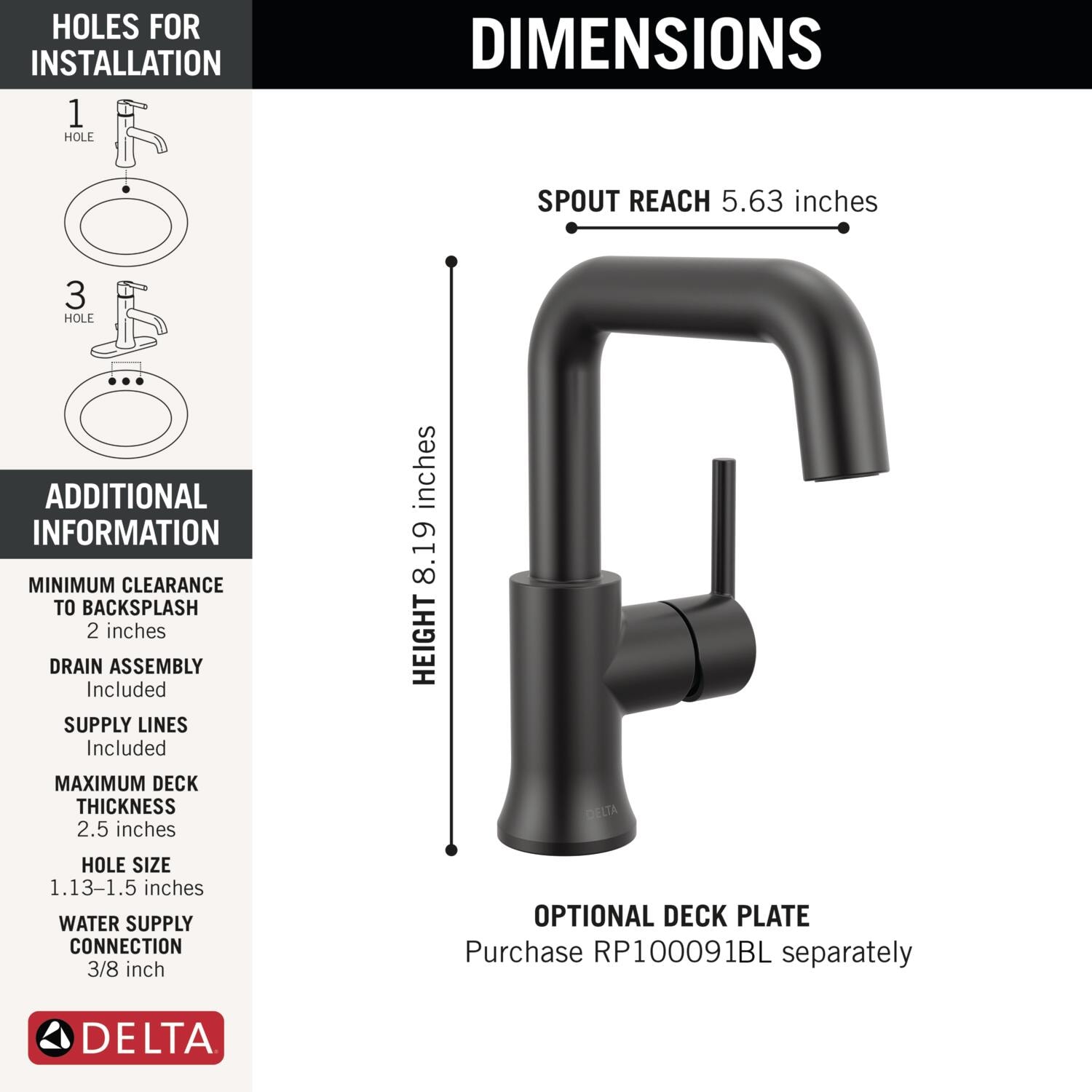 Delta 554HAR-BL-DST Lavatory-Faucets - View #5