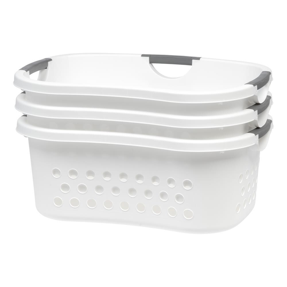 IRIS 3-Pack 1-Gallon (1-Quart) White Tote Lidless in the Plastic ...