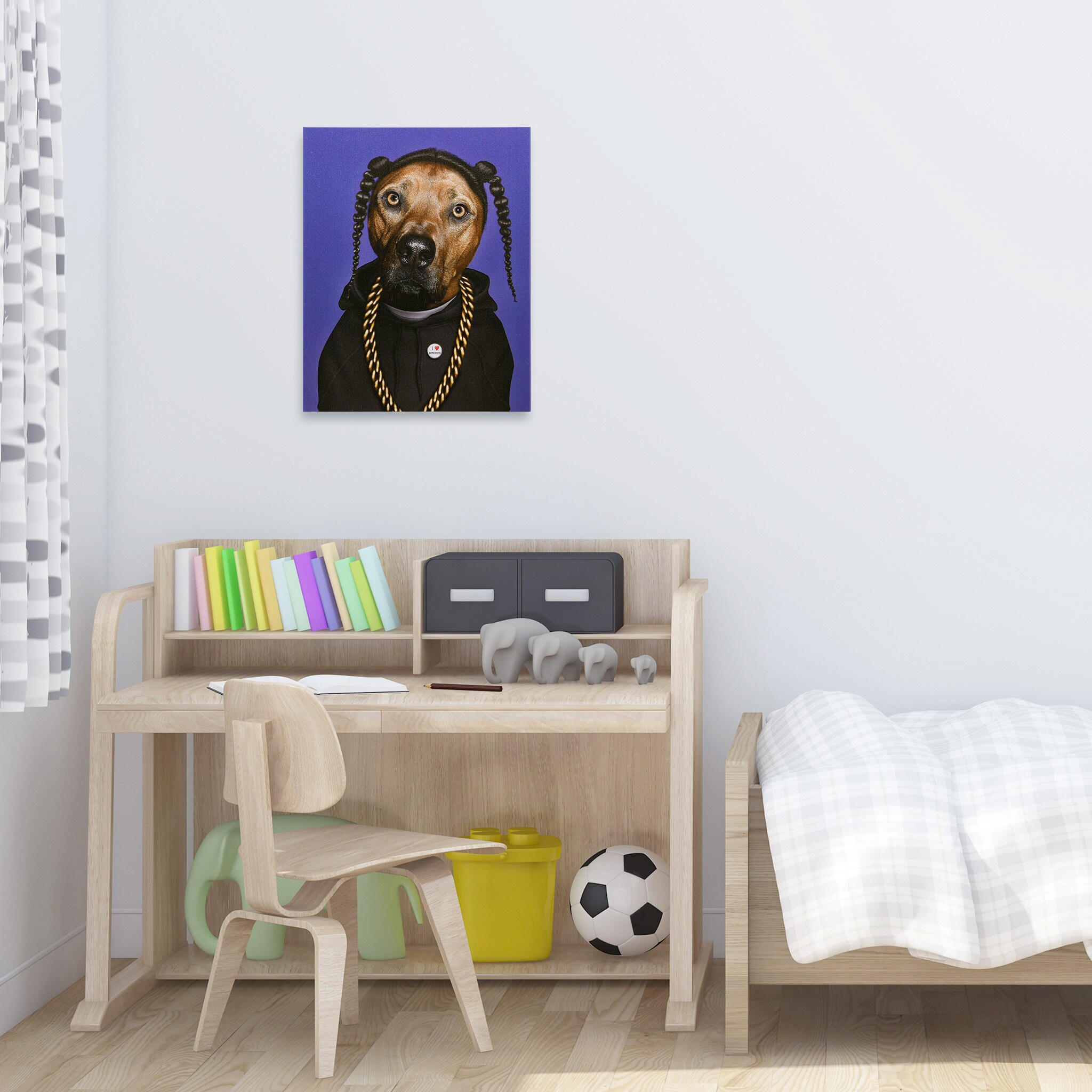 Empire Art Direct Pets Rock Big Doggie Graphic Art on Wrapped Dog Canvas  Wall Art 