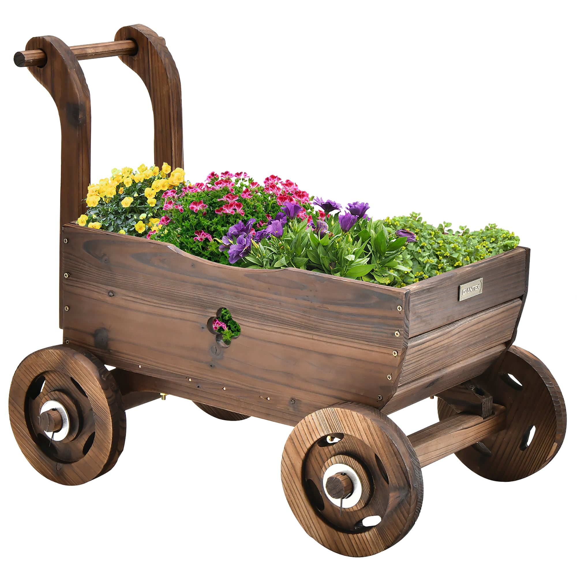 Costway LWS00550 15-in W x 27-in L x 21-in H Brown Wood Raised Garden Bed