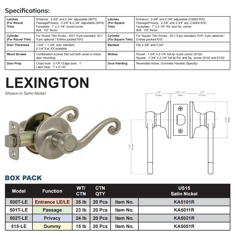 Delaney Hardware KA5051R Door-Handles - View #2