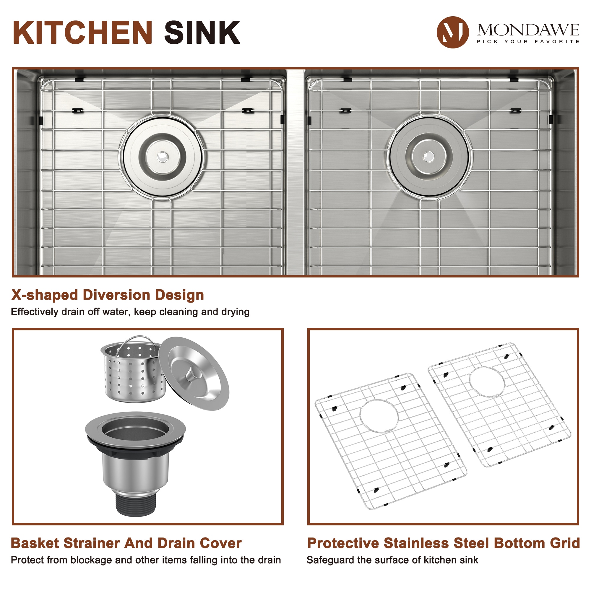 Mondawe MD-W6224 Kitchen-Sinks - View #5