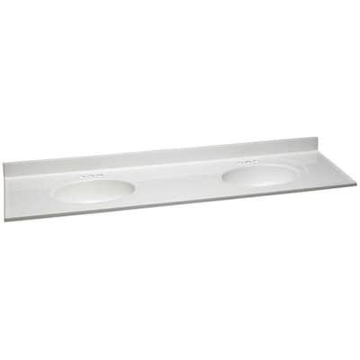 White Double sink Bathroom Vanity Tops at Lowes.com