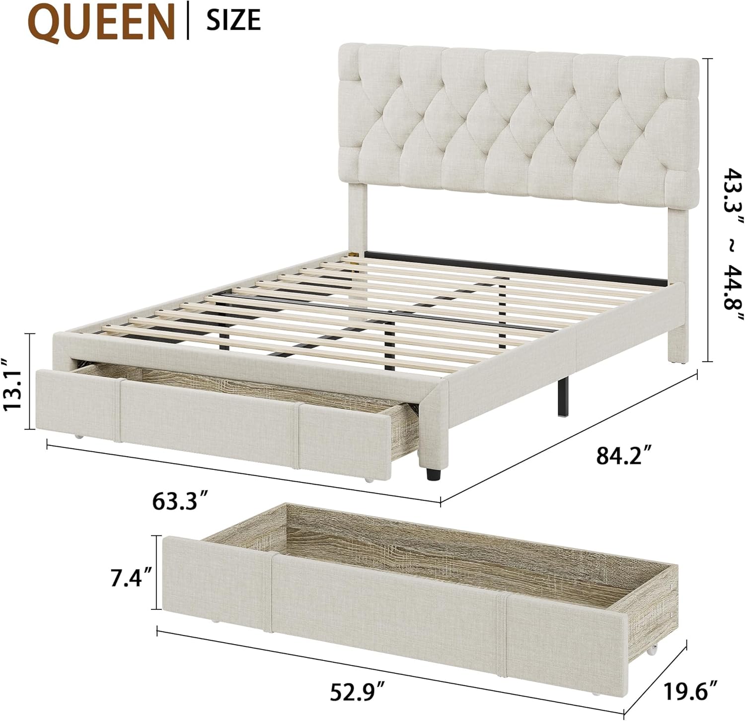Qeetex LHF-BED-PHO-158MR0HW beds - View #2