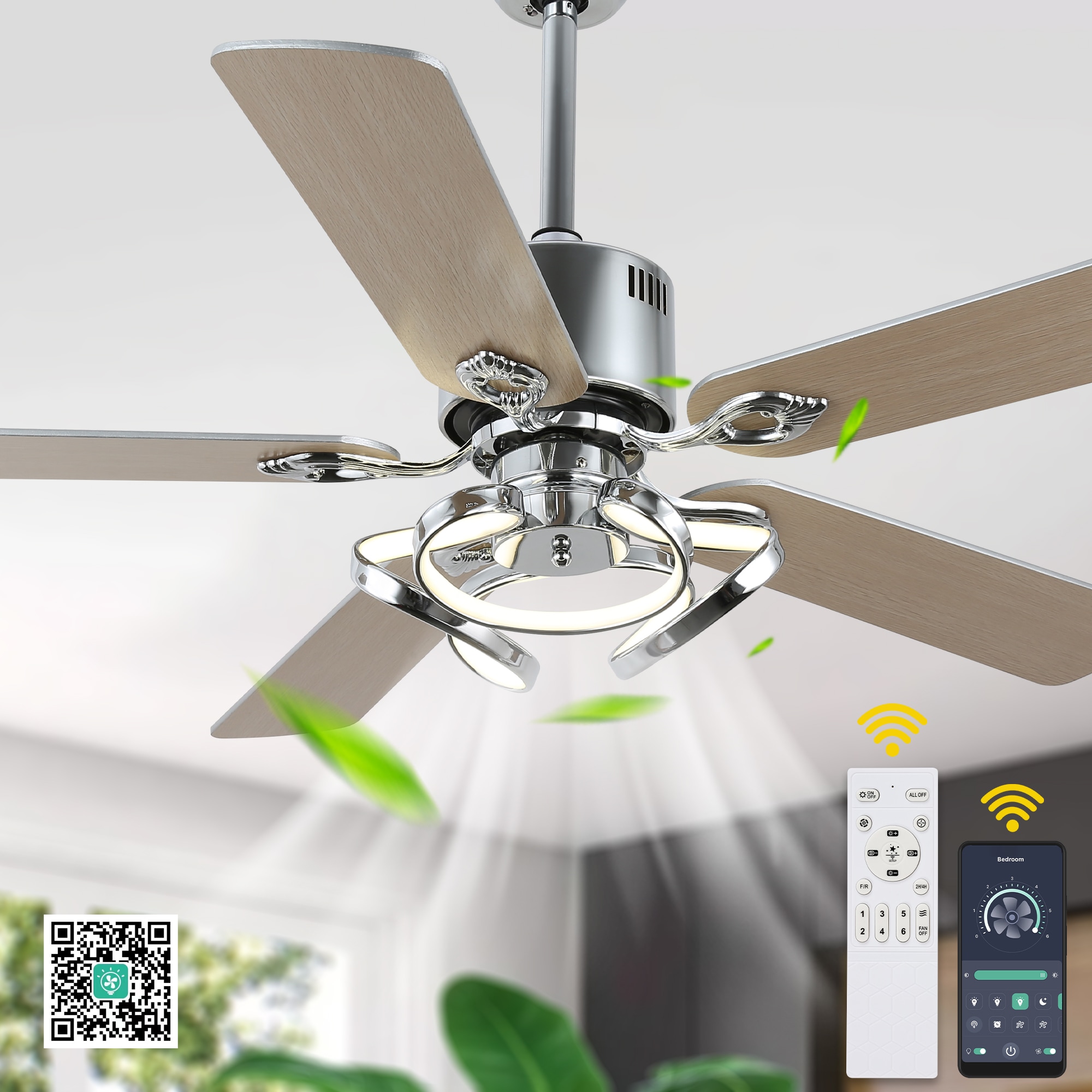Oaks Decor DC5217OKEL-C Ceiling-Fans - View #3