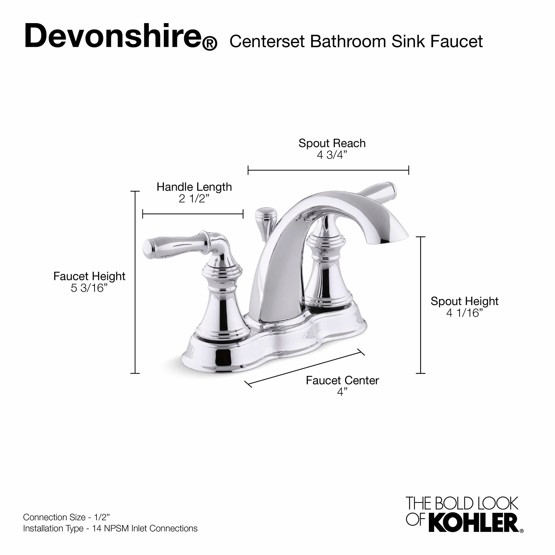 KOHLER 393-N4-CP Lavatory-Faucets - View #6