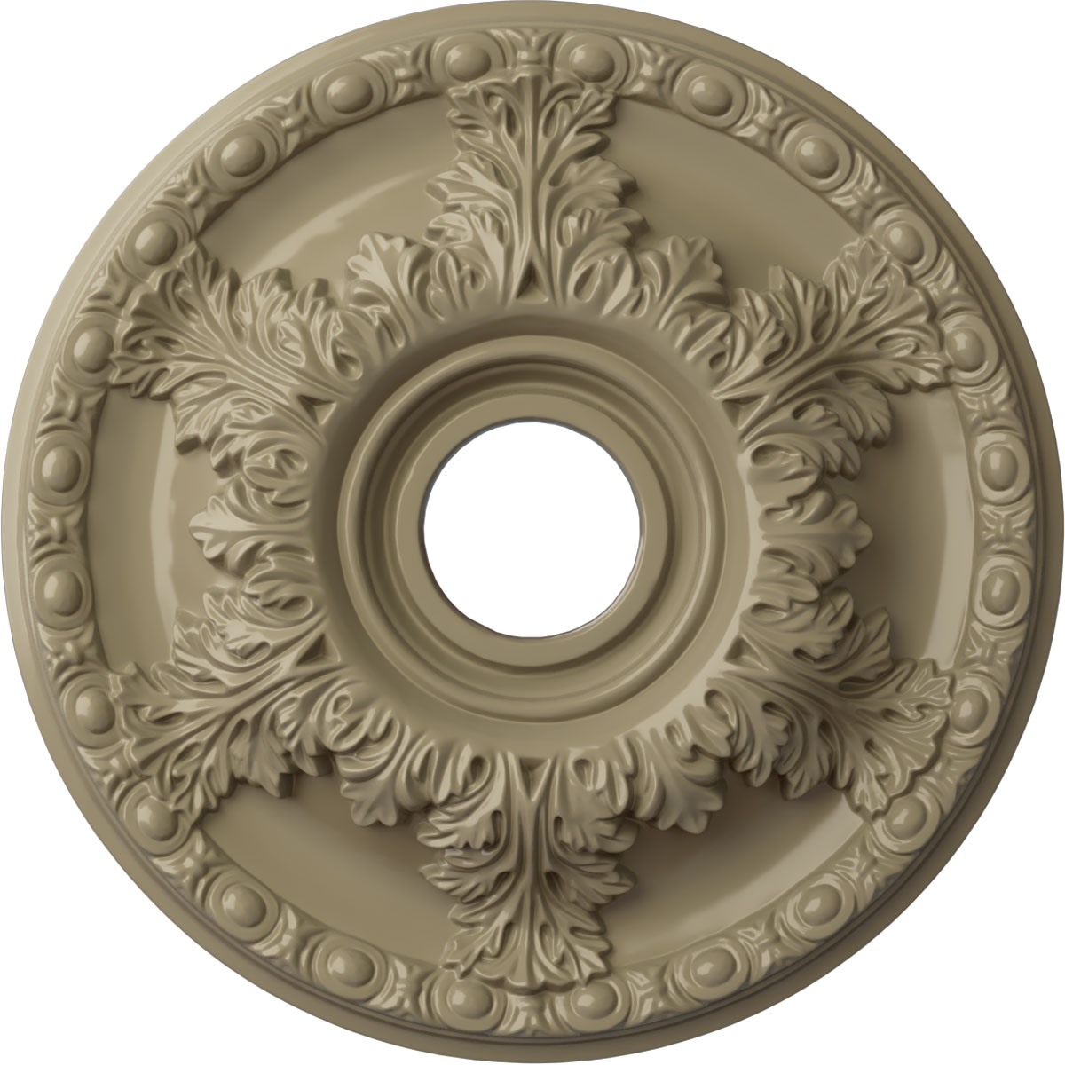 Ekena Millwork CM18GAGDF Granada 18-in W x 18-in L Painted Gobi Desert Polyurethane Whole Ceiling Medallion
