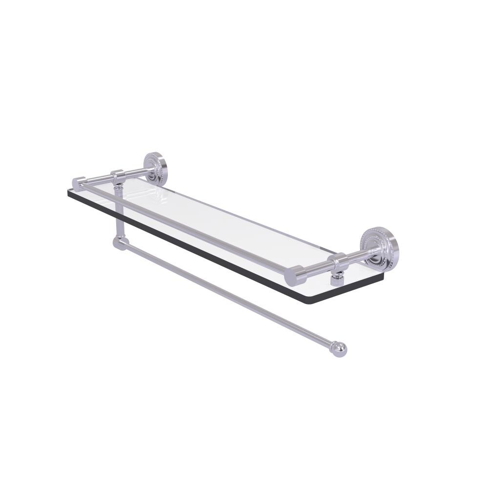 Allied Brass DT-1PT/22-GAL-SCH Dottingham Satin Chrome Wall mount Bathroom Shelf ( 22-in x 5-in x 5-in )