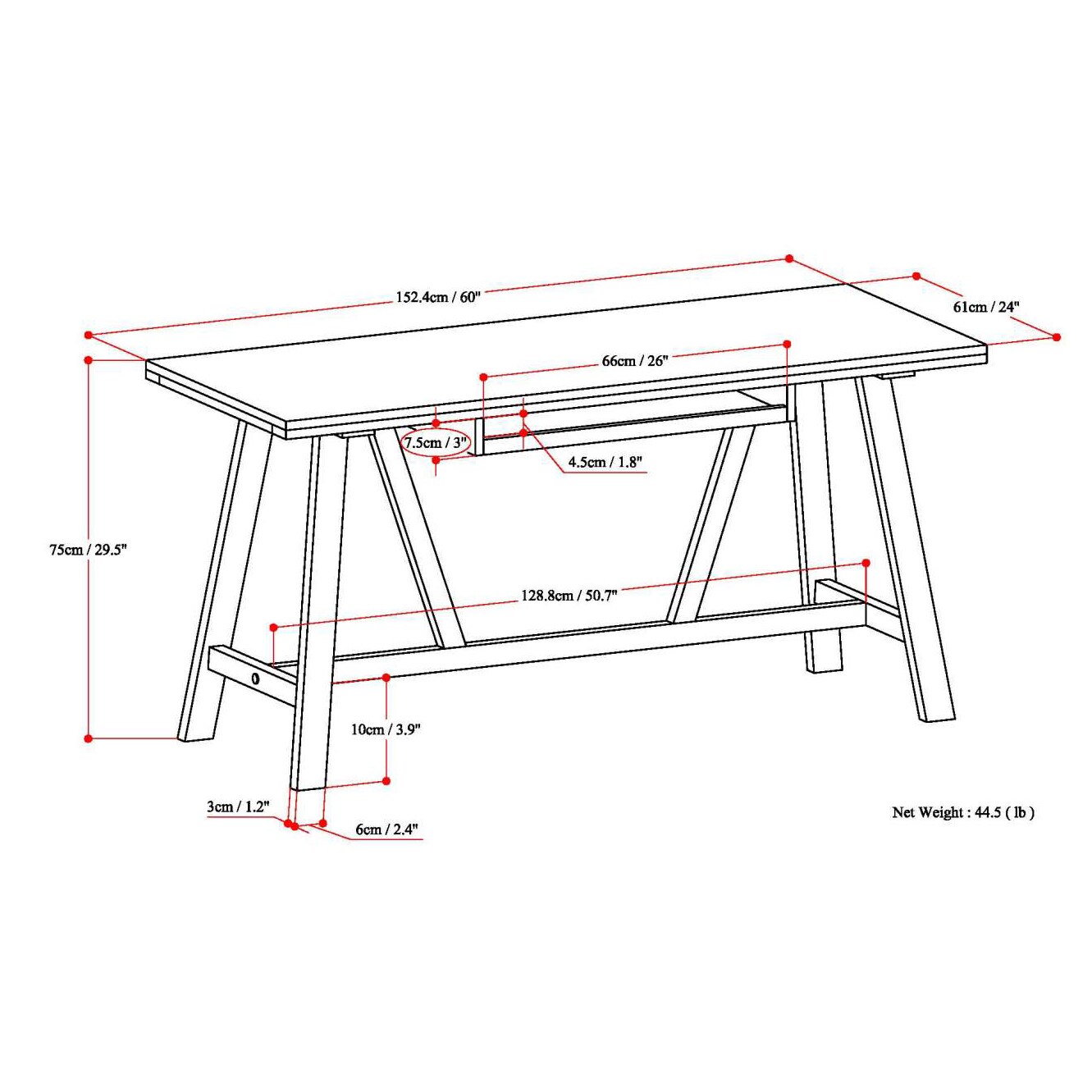 Simpli Home AXCDLN-08W desks - View #7
