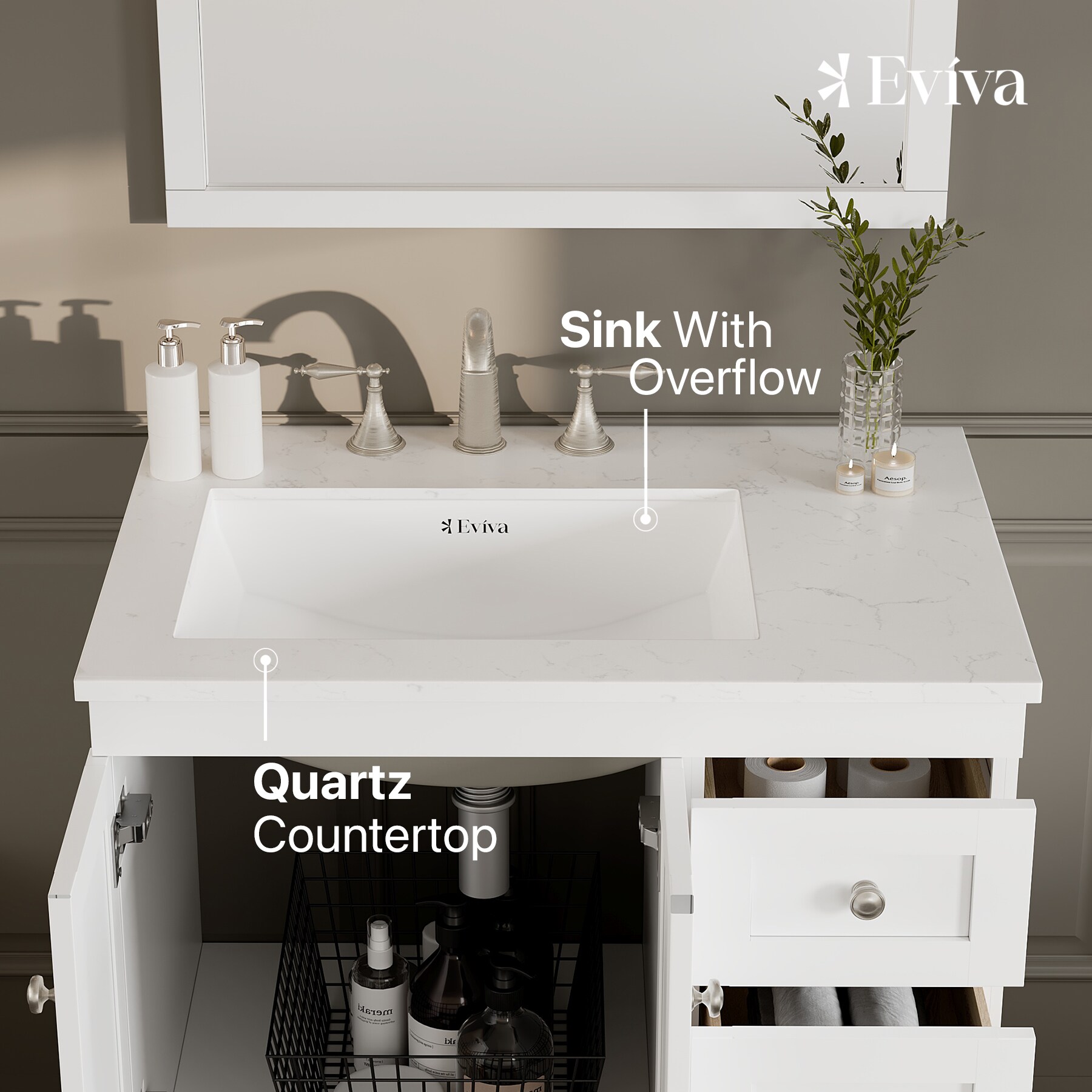 Eviva EVVN69-30WH-Q Bath-Vanity-Combo - View #4