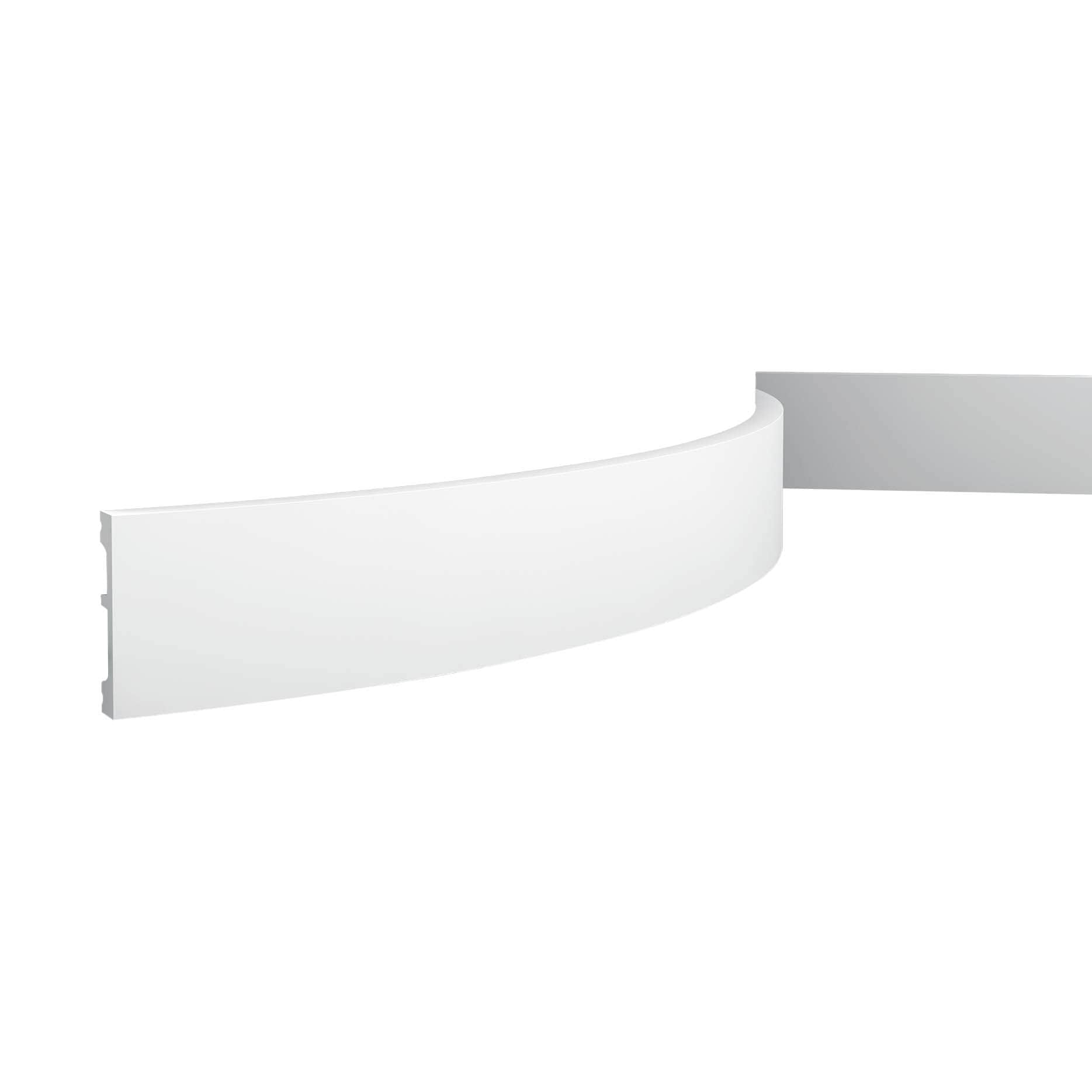 Orac Decor SX157F 1/2-in x 2-1/2-in x 6-1/2-ft Modern Primed Polyurethane Baseboard Moulding