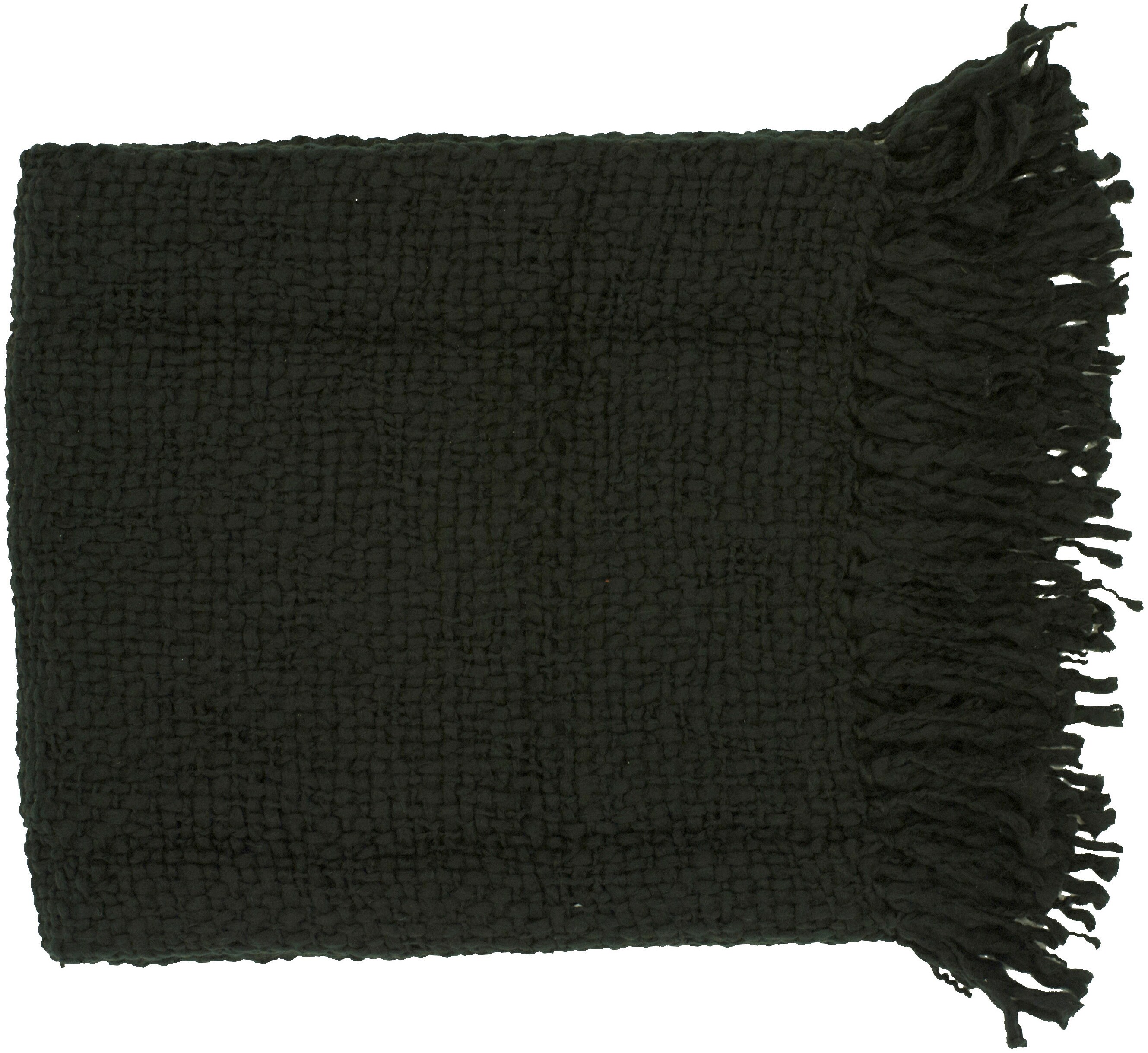 Surya TOB1002-5171 Black 50-in x 70-in Throw