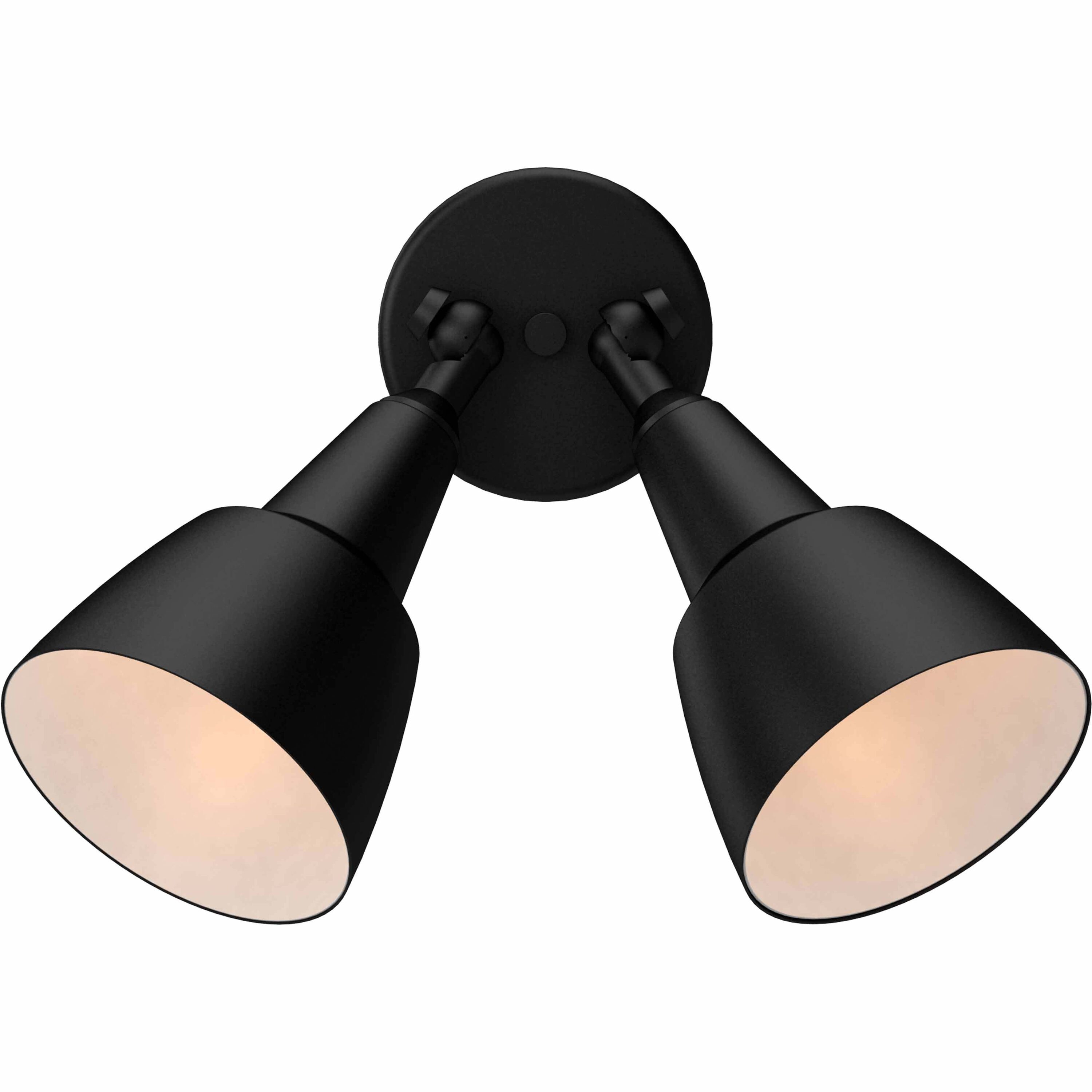 Volume Lighting Security 2-Light 10.5-in H Black Outdoor Wall Light in ...