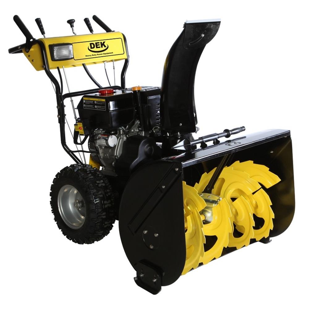 DEK Commercial 30-in 302-cc Two-stage Self-propelled Gas Snow Blower with  Push-button Electric Start; Headlight(s) at