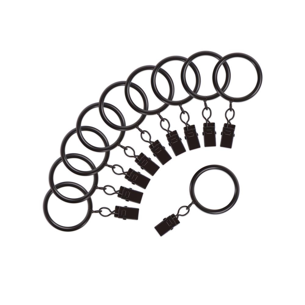 The Haven Collection R40.9.WVB  10 -Pack 0.039-Inches Caramel Bronze Steel Curtain ring with clip