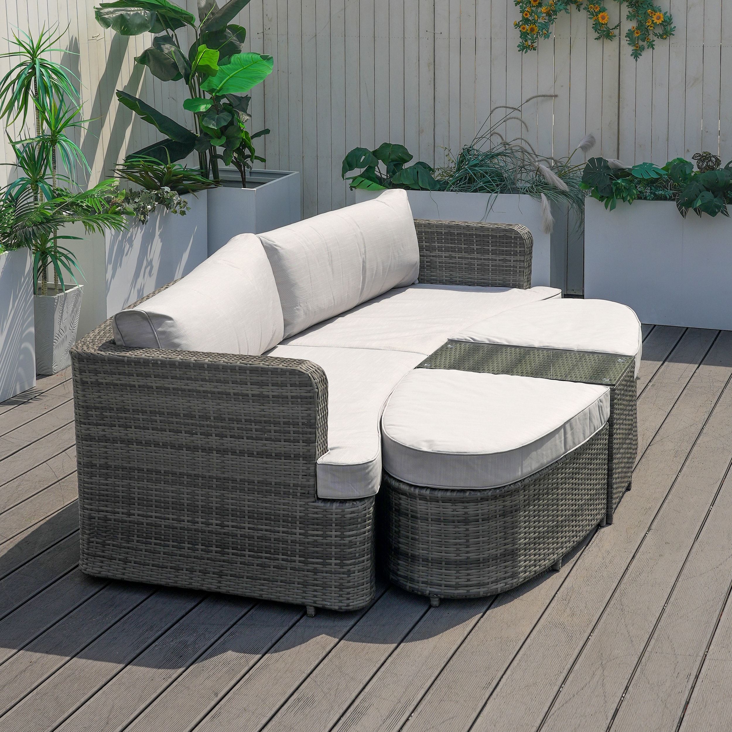 Moda Furnishings PAL-1202-GR Patio-Conversation-Sets - View #3