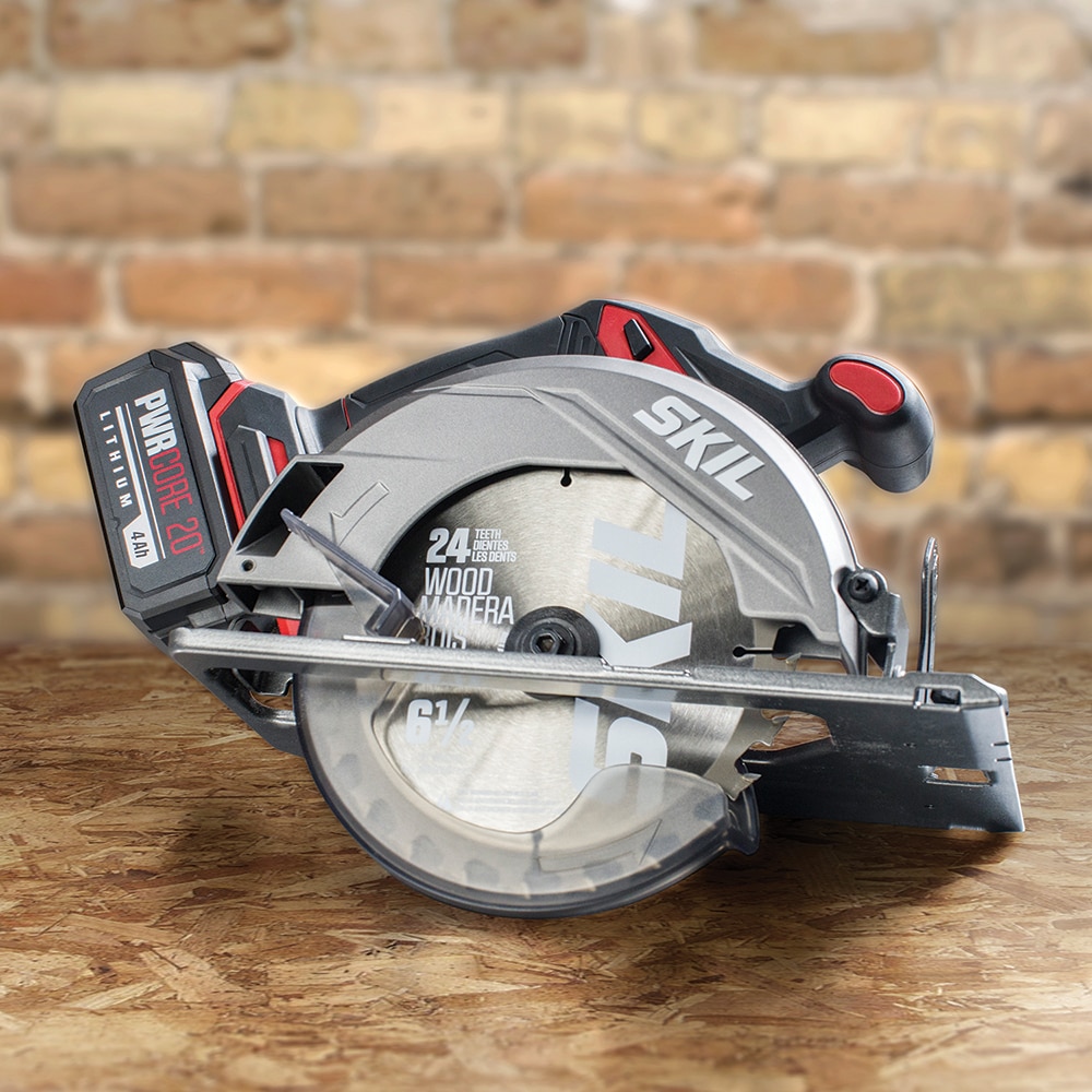 SKIL PWR CORE 20 Brushless 20V 6-1/2'' Circular Saw Kit, Includes 4.0 Ah  Battery, PWR ASSIST UBS Adapter AND PWR JUMP Chargers CR5413-1A 