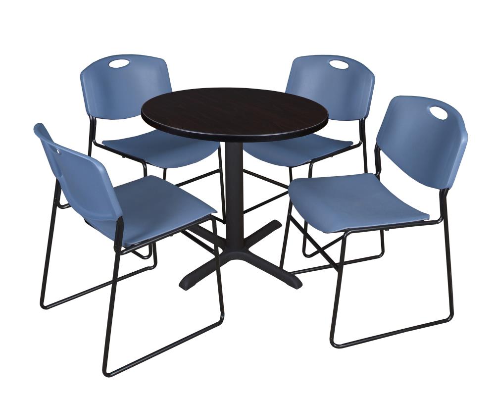 Regency TB30RNDMW44BE Breakroom Brown 4-Person Training Table (30-in W x 29-in H)